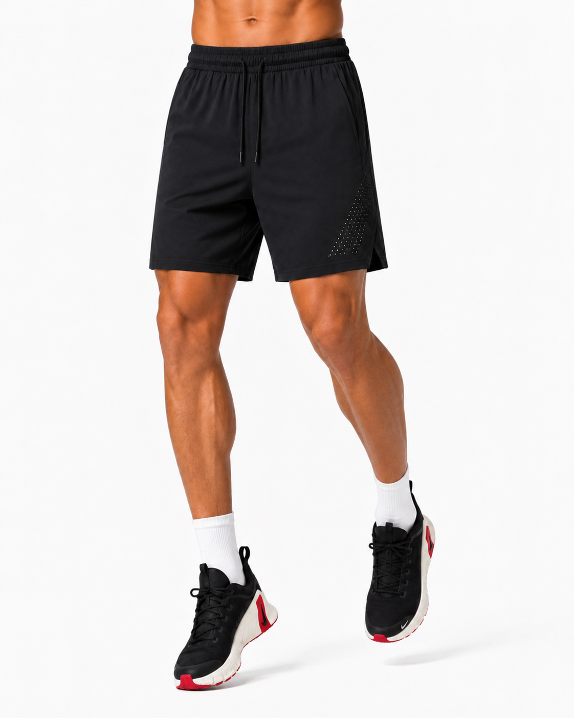 ATHLEX AeroVent Laser-Cut Training Shorts – Jet Black
