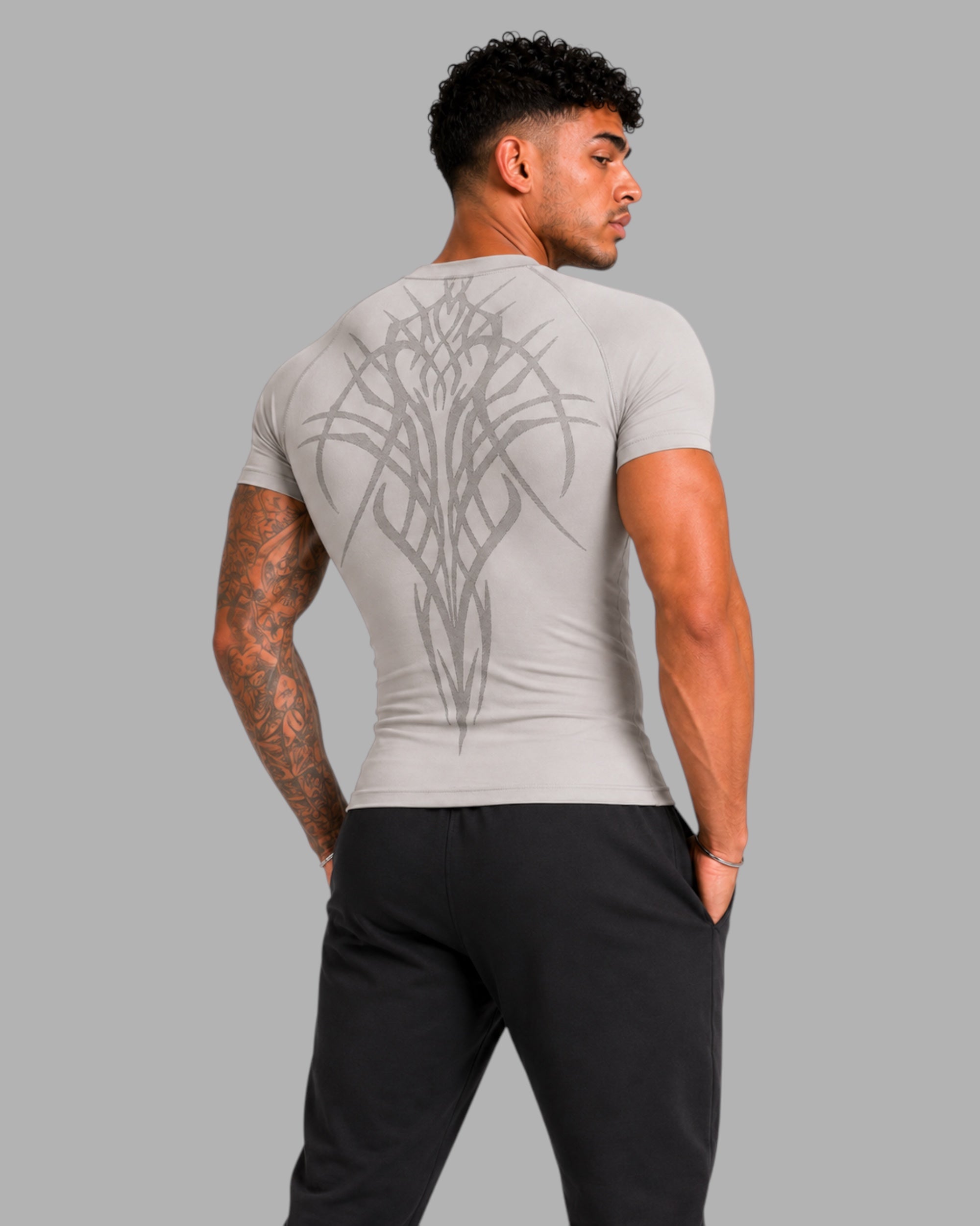 ATHLEX Glory Light Grey Compression Shirt