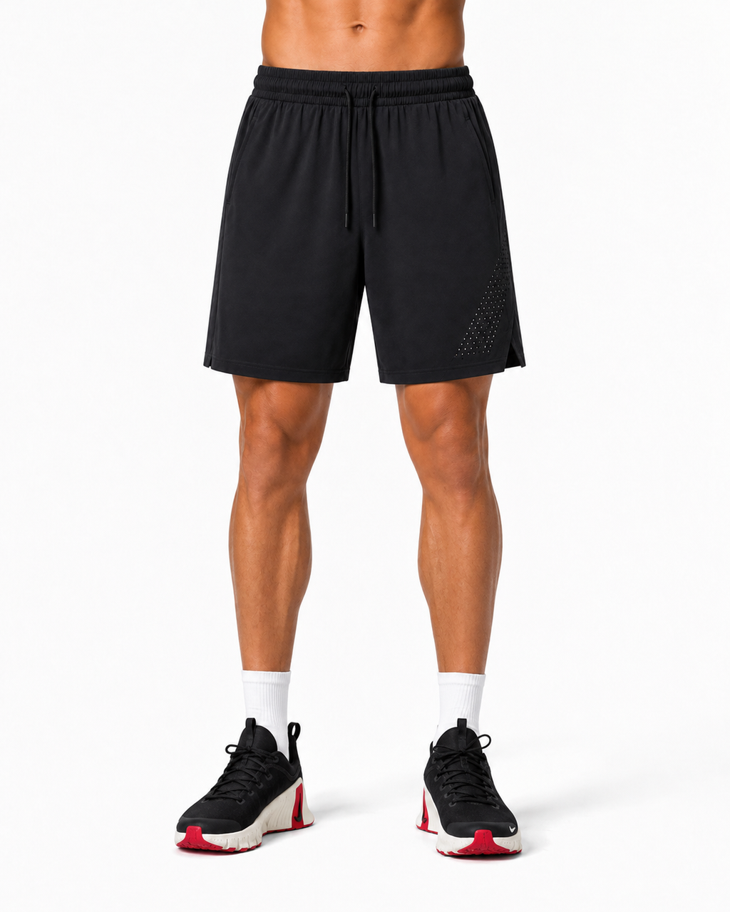 ATHLEX AeroVent Laser-Cut Training Shorts – Jet Black
