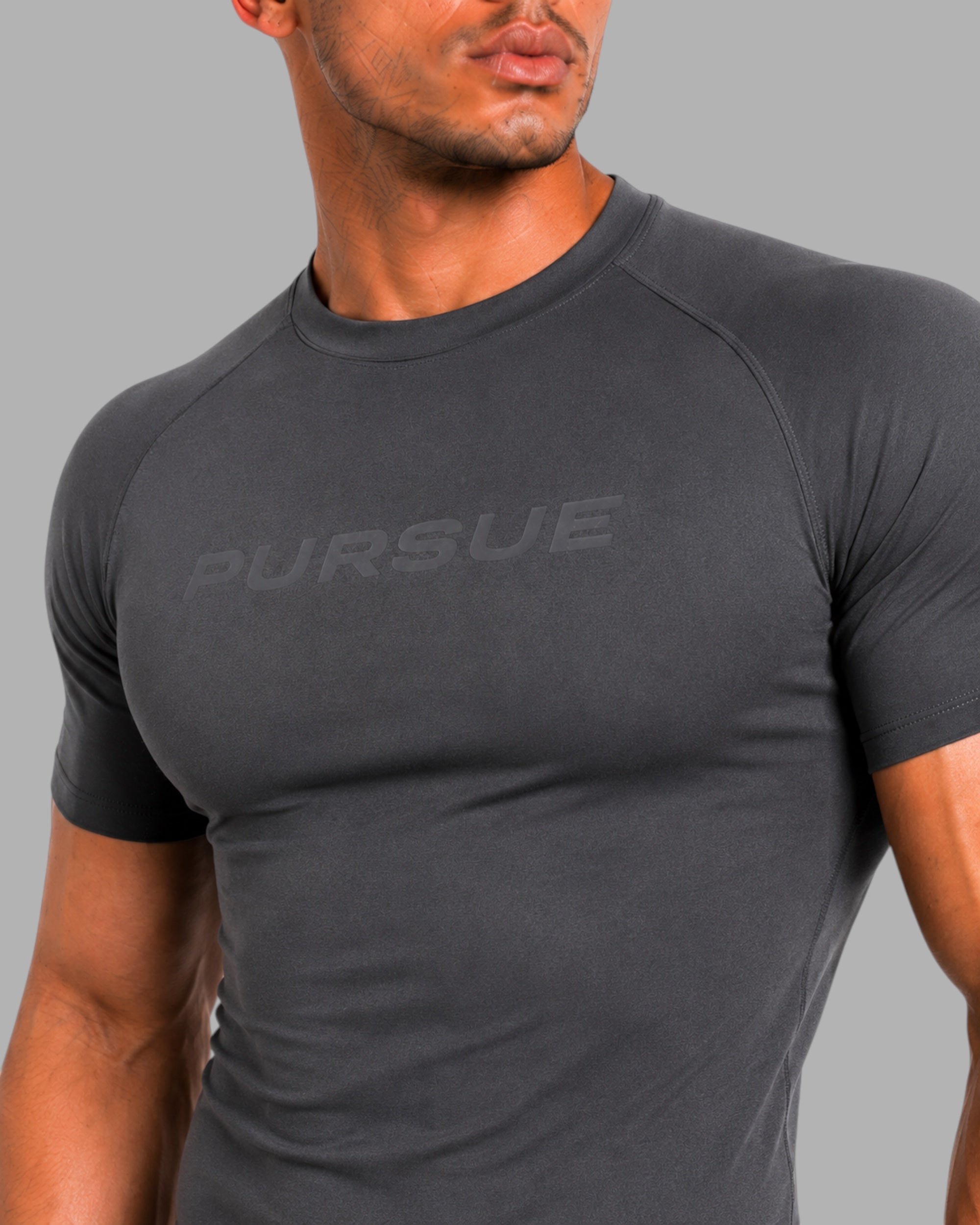 ATHLEX Pursue Charcoal Grey Compression Shirt