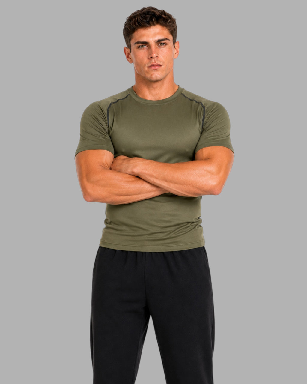 ATHLEX Olive Seamline Compression Shirt