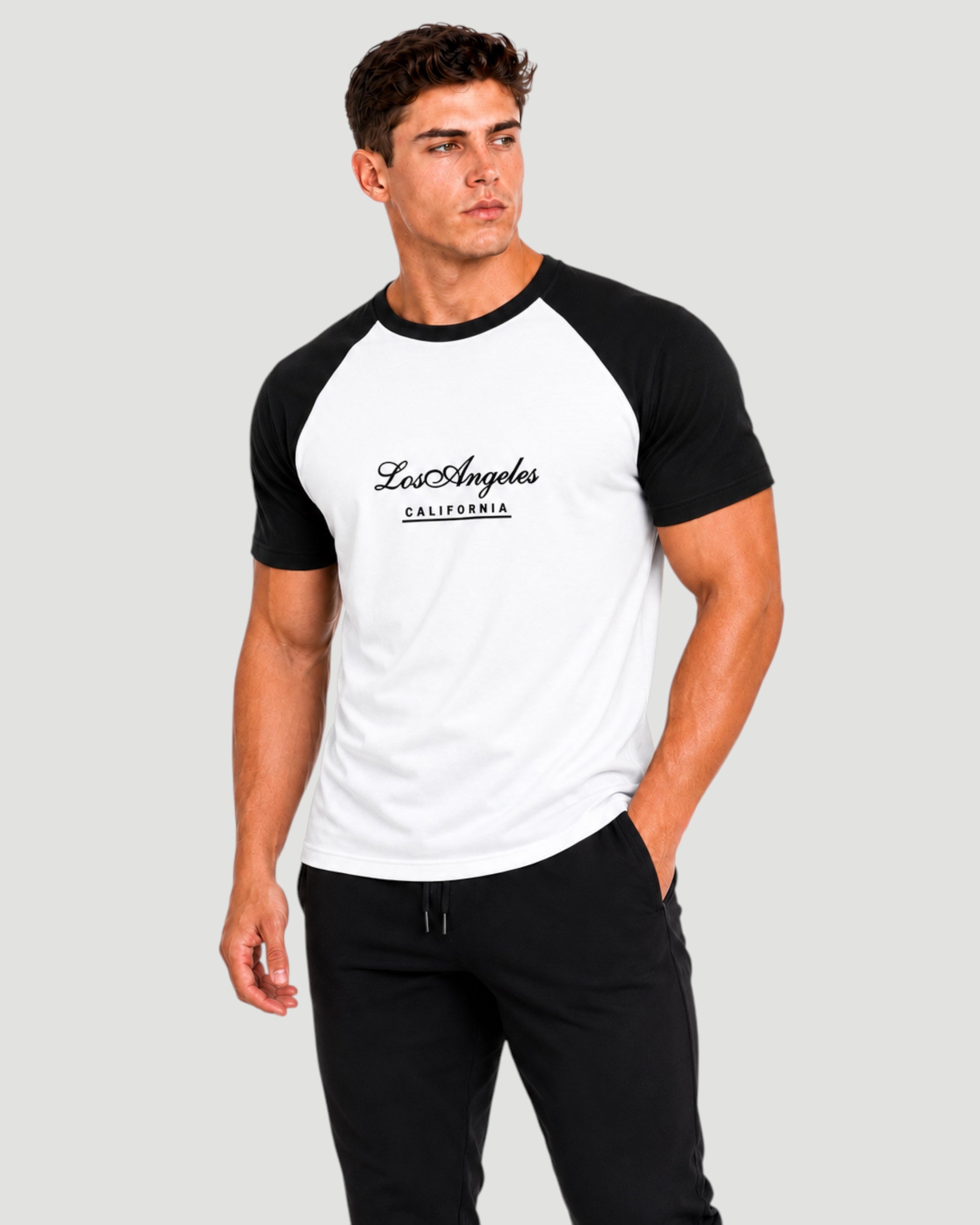 ATHLEX Men’s Los Angeles Raglan Cotton Tee