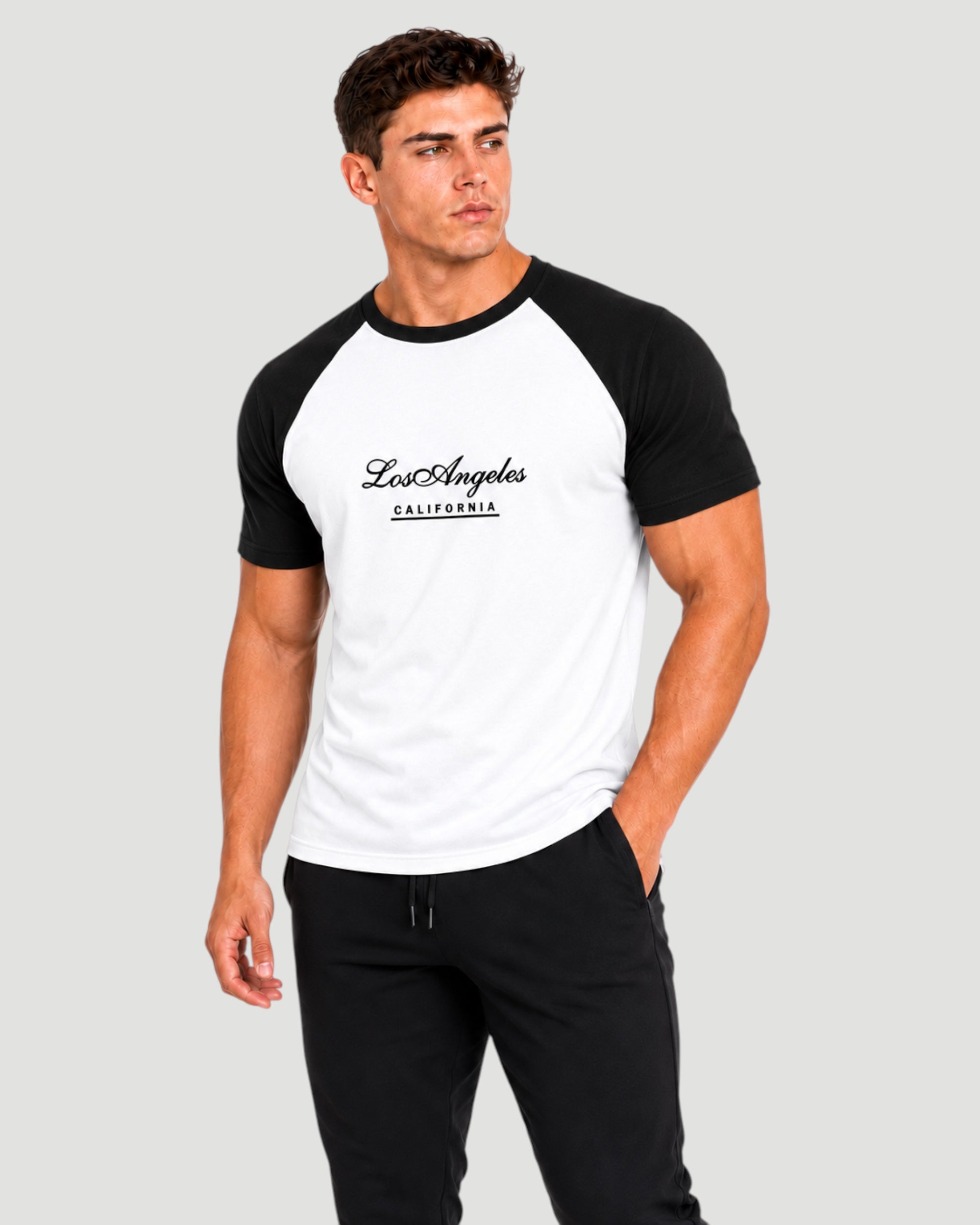 ATHLEX Men’s Los Angeles Raglan Cotton Tee