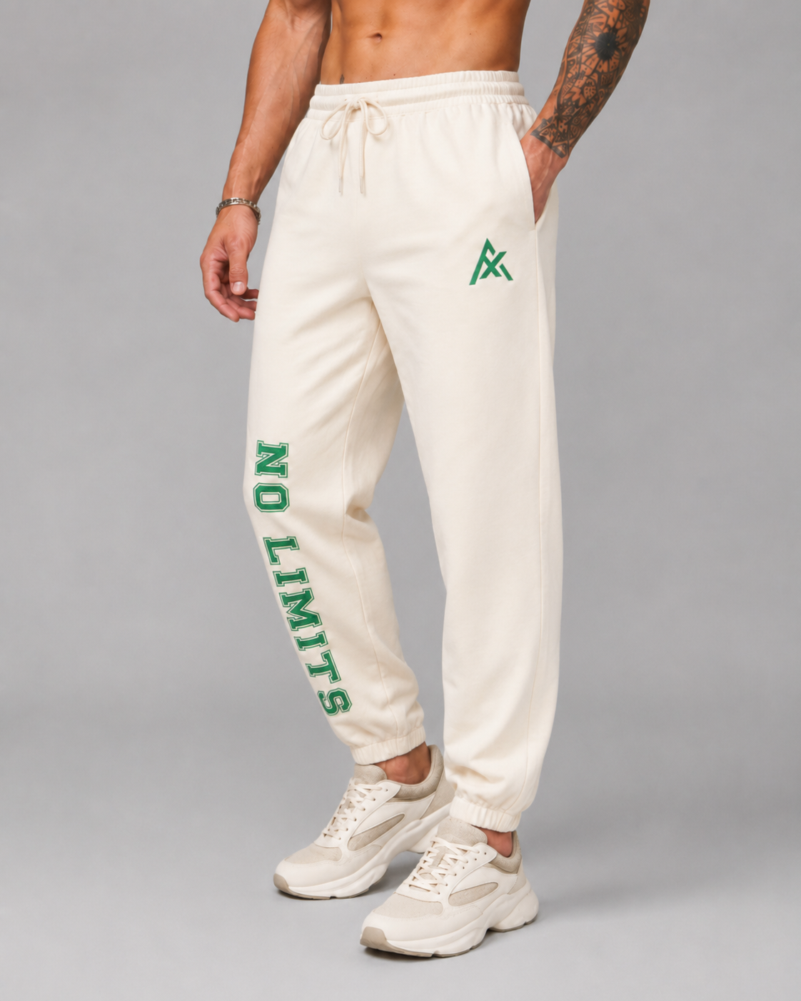 ATHLEX No Limits French Terry Joggers – Cream
