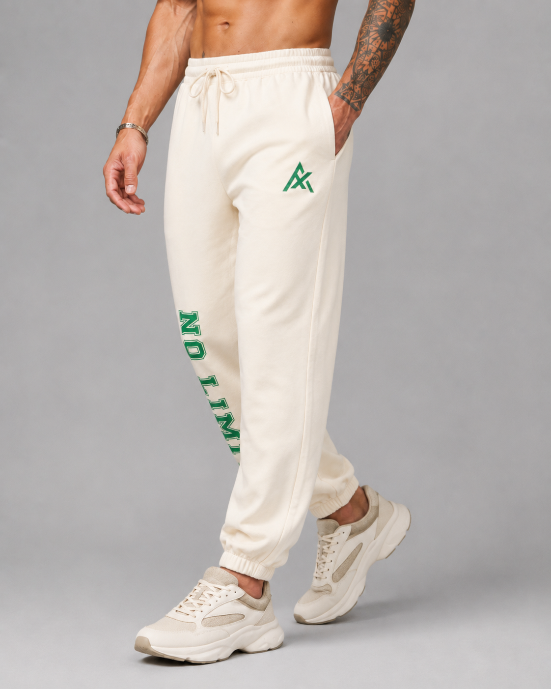 ATHLEX No Limits French Terry Joggers – Cream