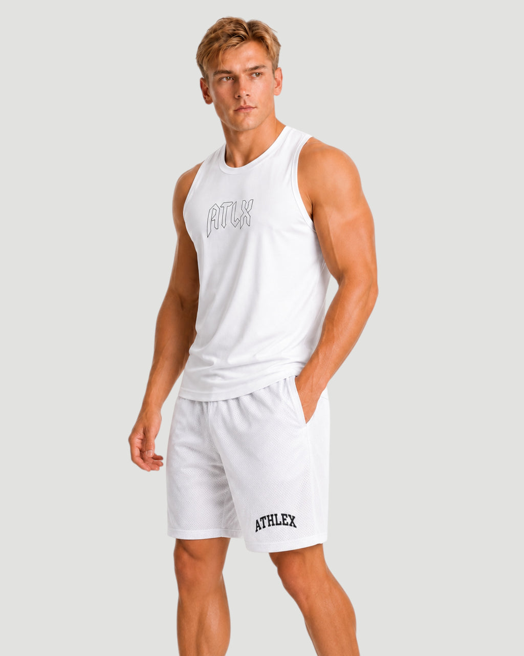 ATHLEX ATLX 26 Sleeveless Tank - White