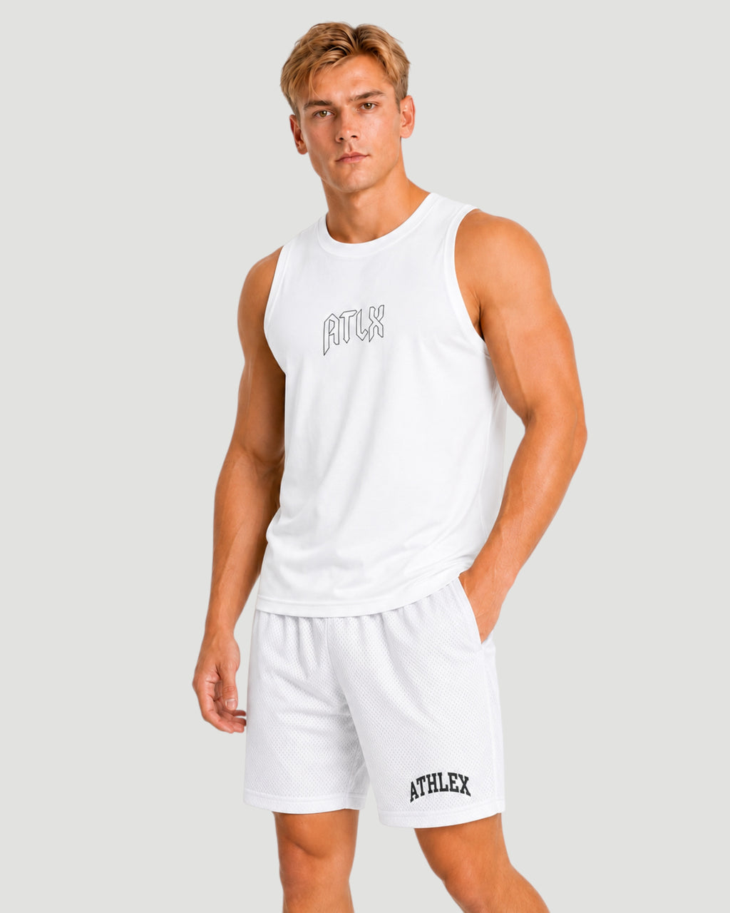 ATHLEX ATLX 26 Sleeveless Tank - White
