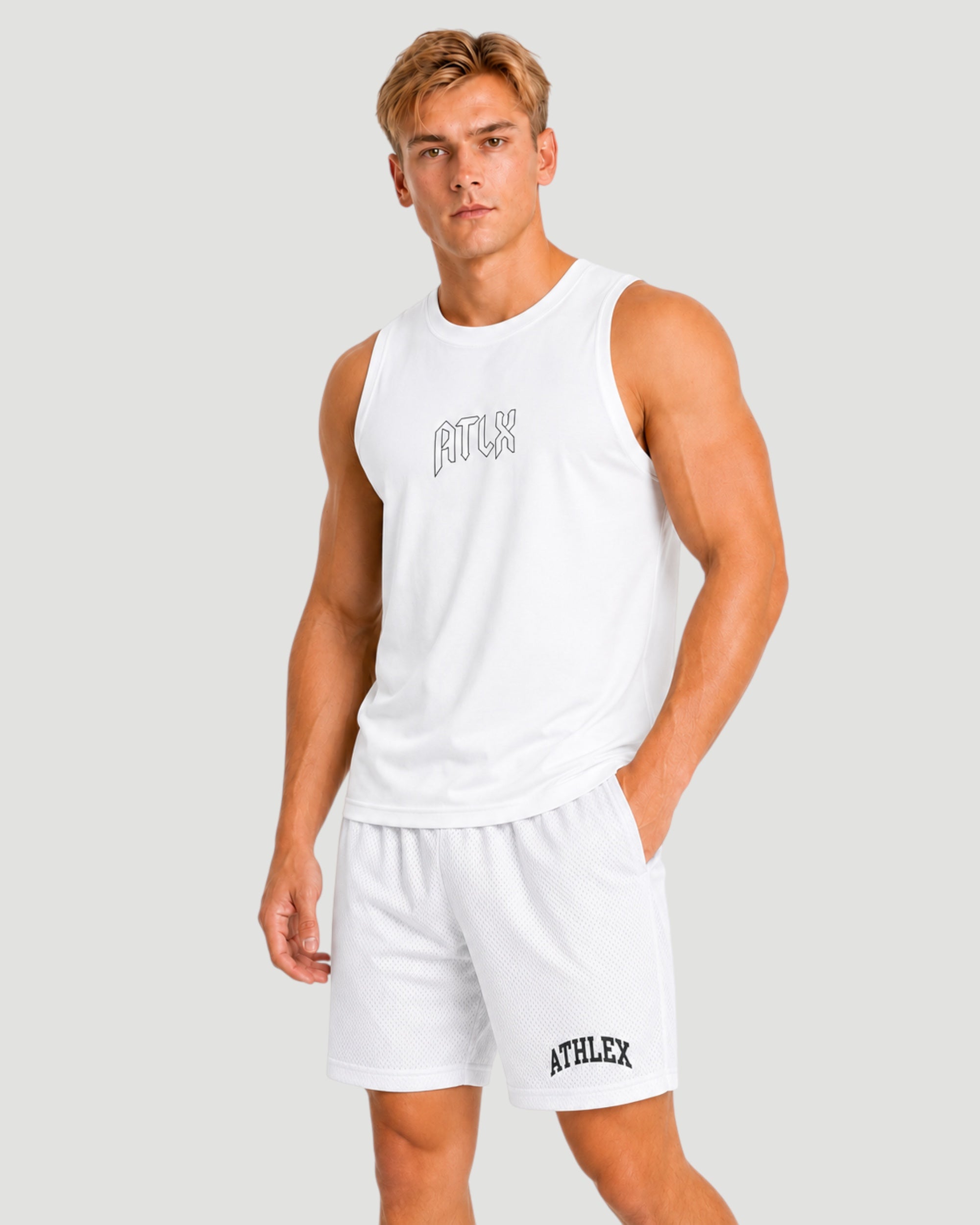 ATHLEX ATLX 26 Sleeveless Tank - White