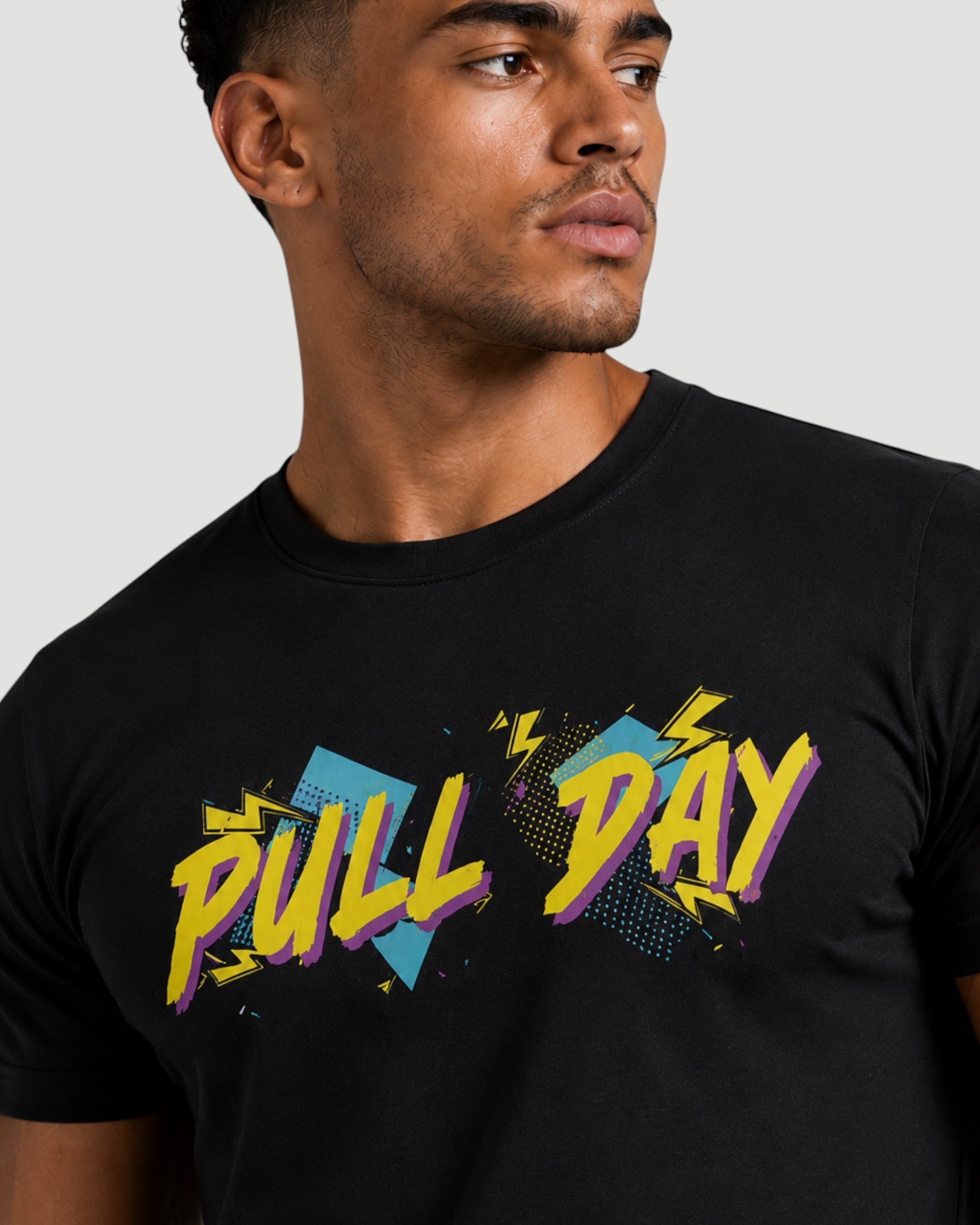 ATHLEX Men’s Black Pull Day Graphic Tee