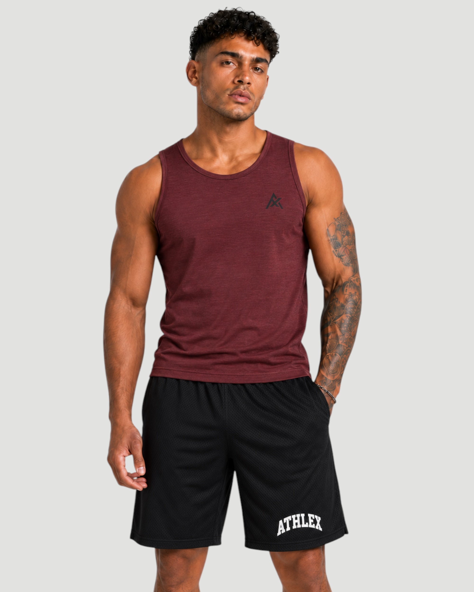 ATHLEX Core Sleeveless Tank - Maroon
