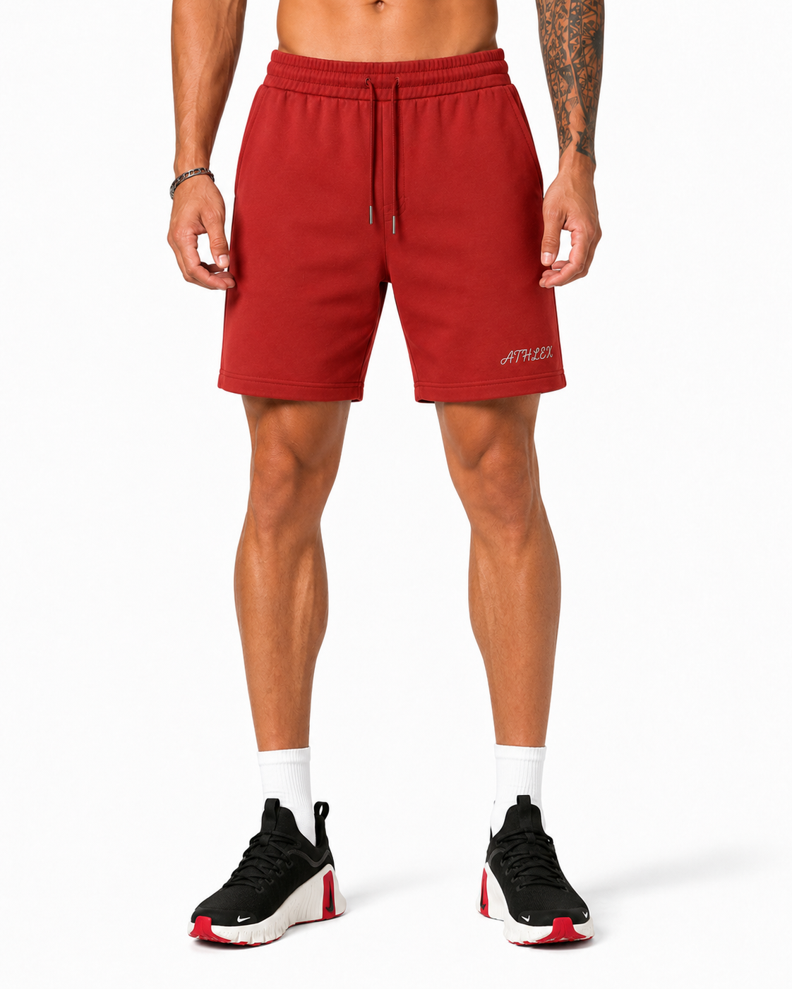 ATHLEX Signature Comfort Shorts – Crimson Red