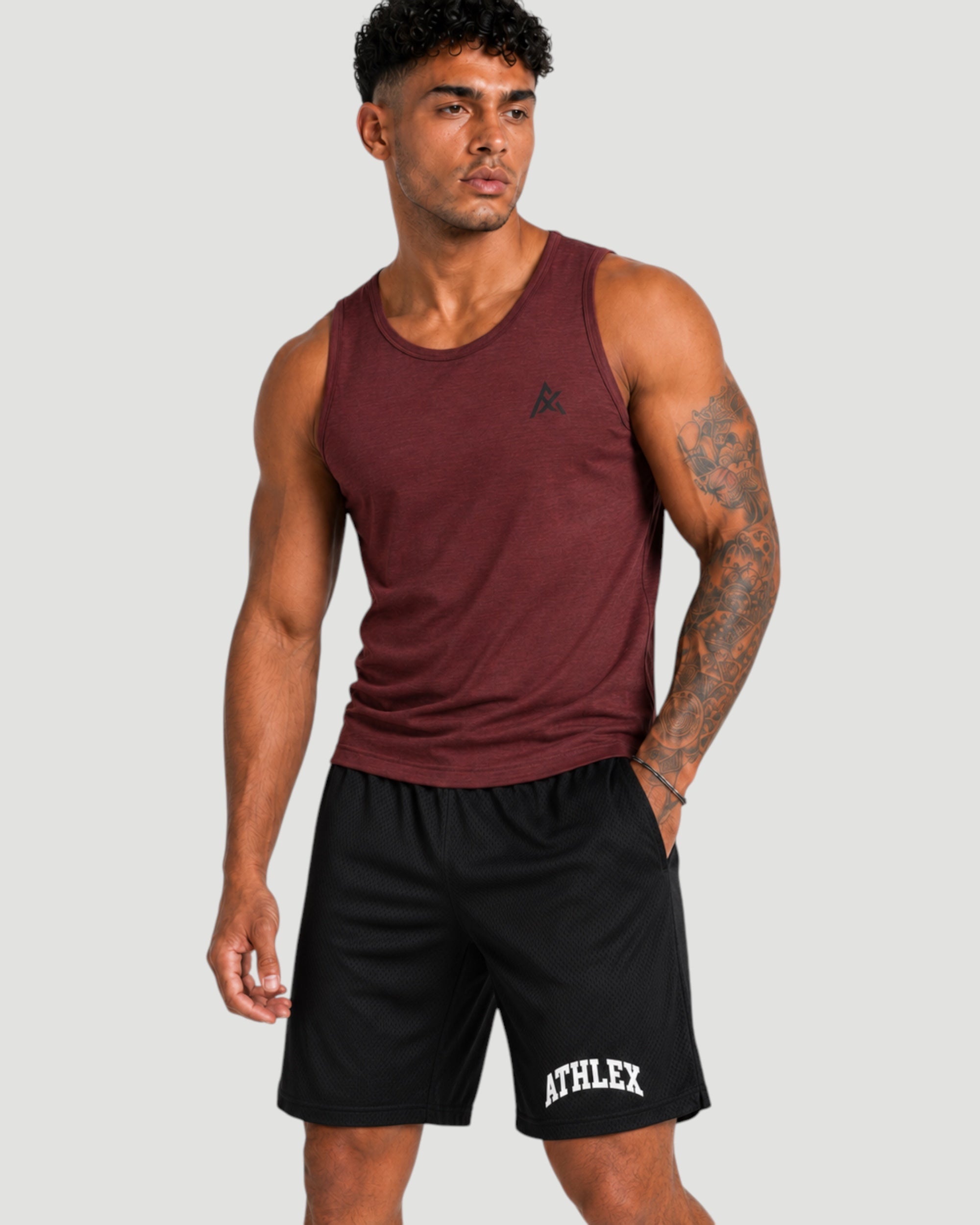 ATHLEX Core Sleeveless Tank - Maroon