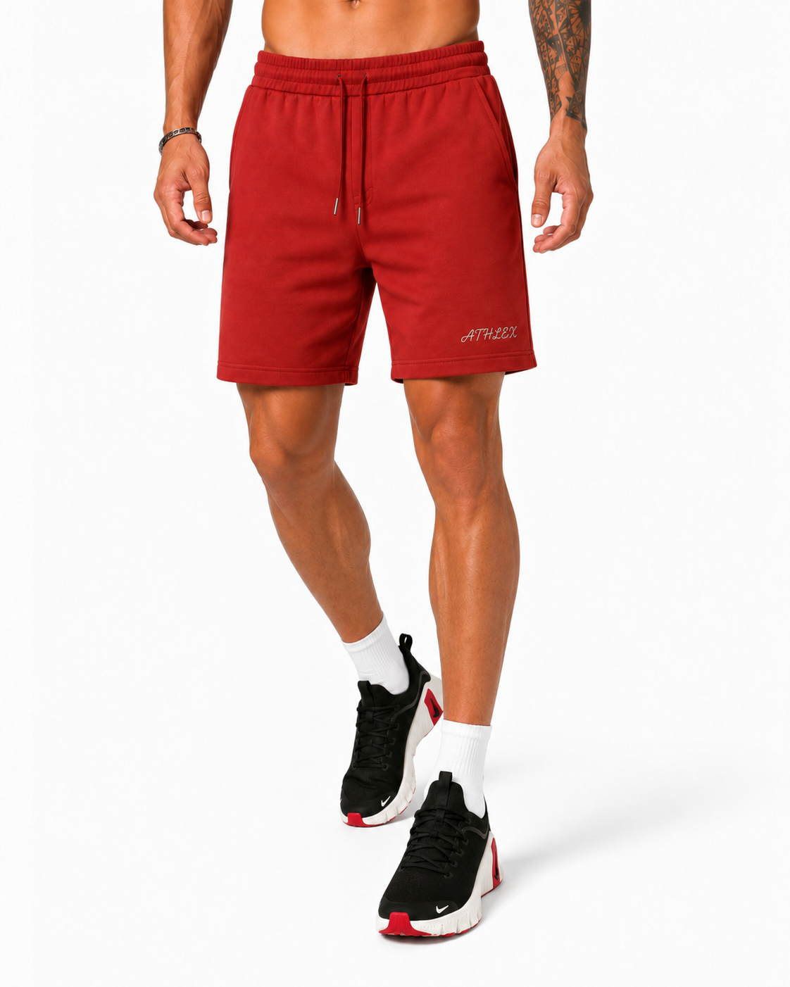 ATHLEX Signature Comfort Shorts – Crimson Red