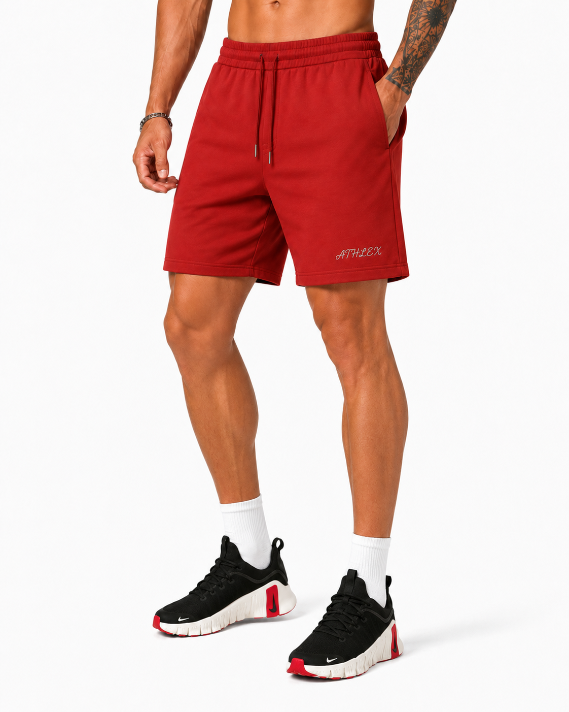 ATHLEX Signature Comfort Shorts – Crimson Red