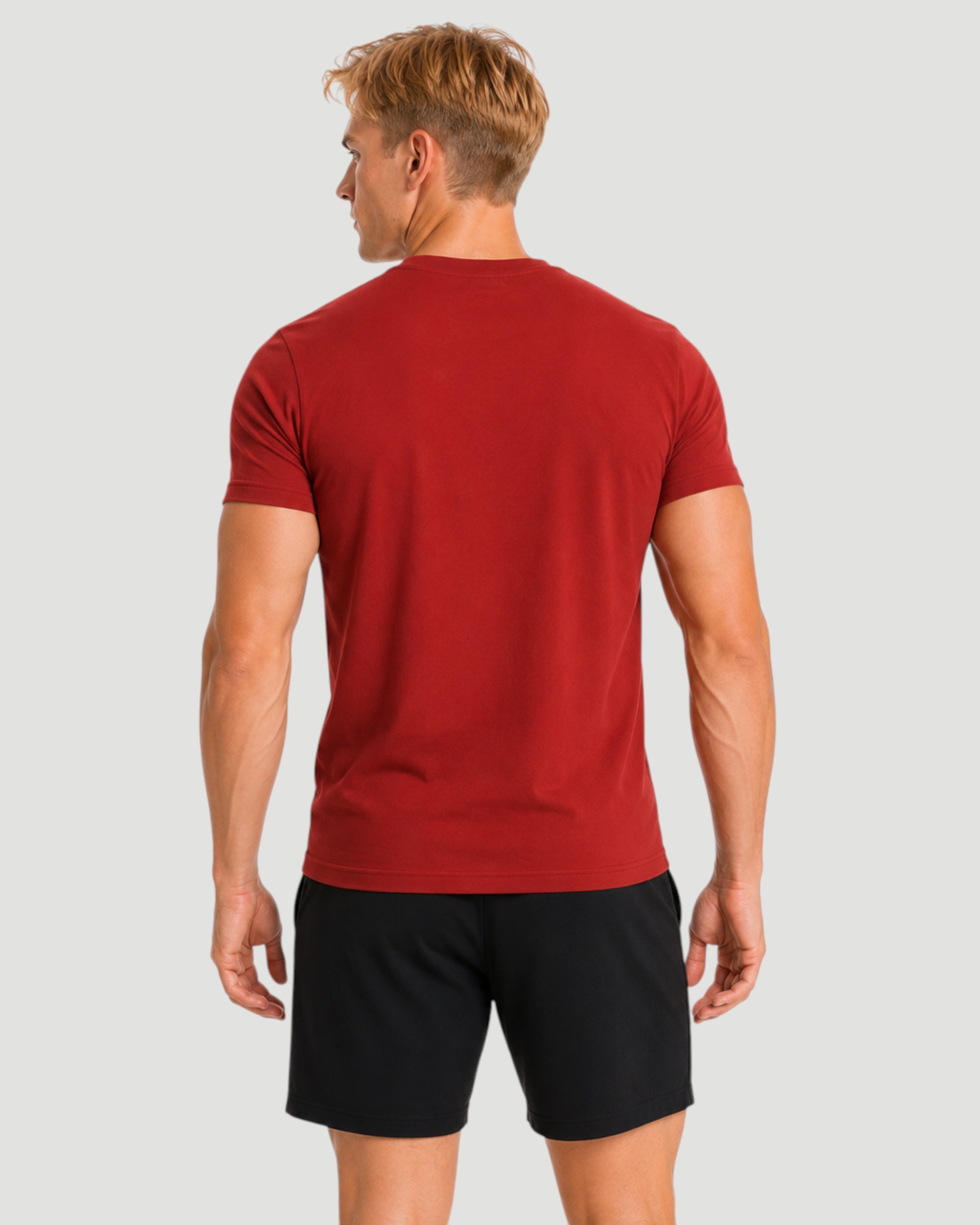 ATHLEX Men’s Maroon Cotton T-Shirt