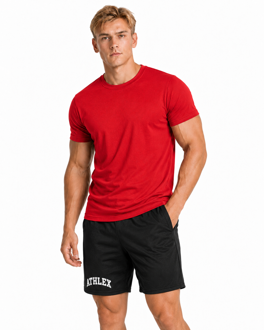 ATHLEX Men’s Red Dry Fit Performance T-Shirt