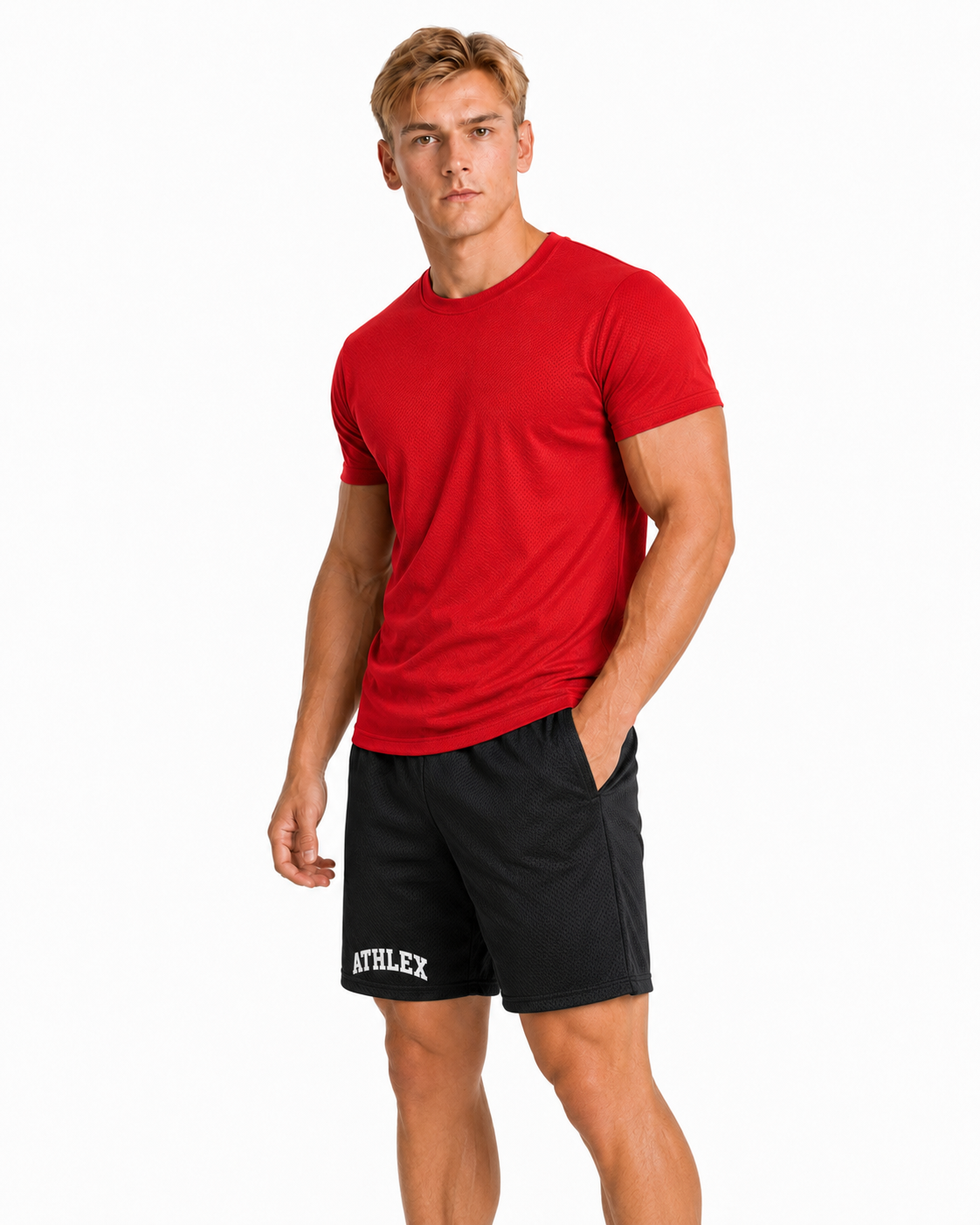 ATHLEX Men’s Red Dry Fit Performance T-Shirt