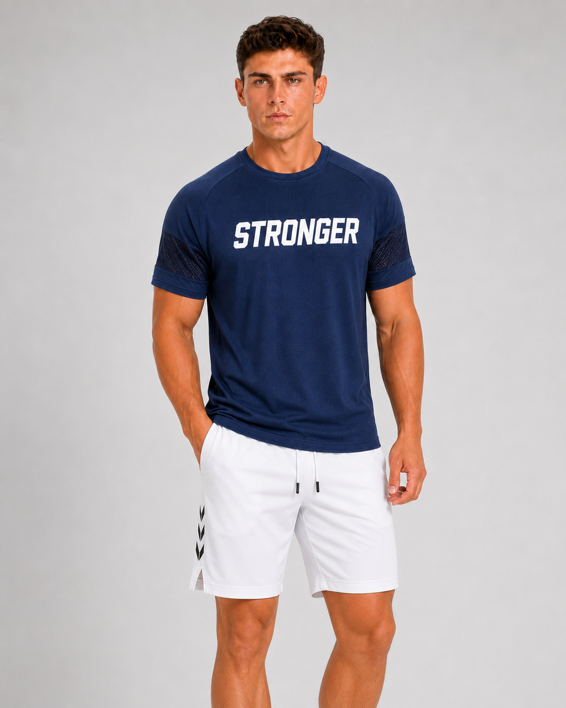 ATHLEX Men’s Navy Stronger Dry Fit Performance T-Shirt