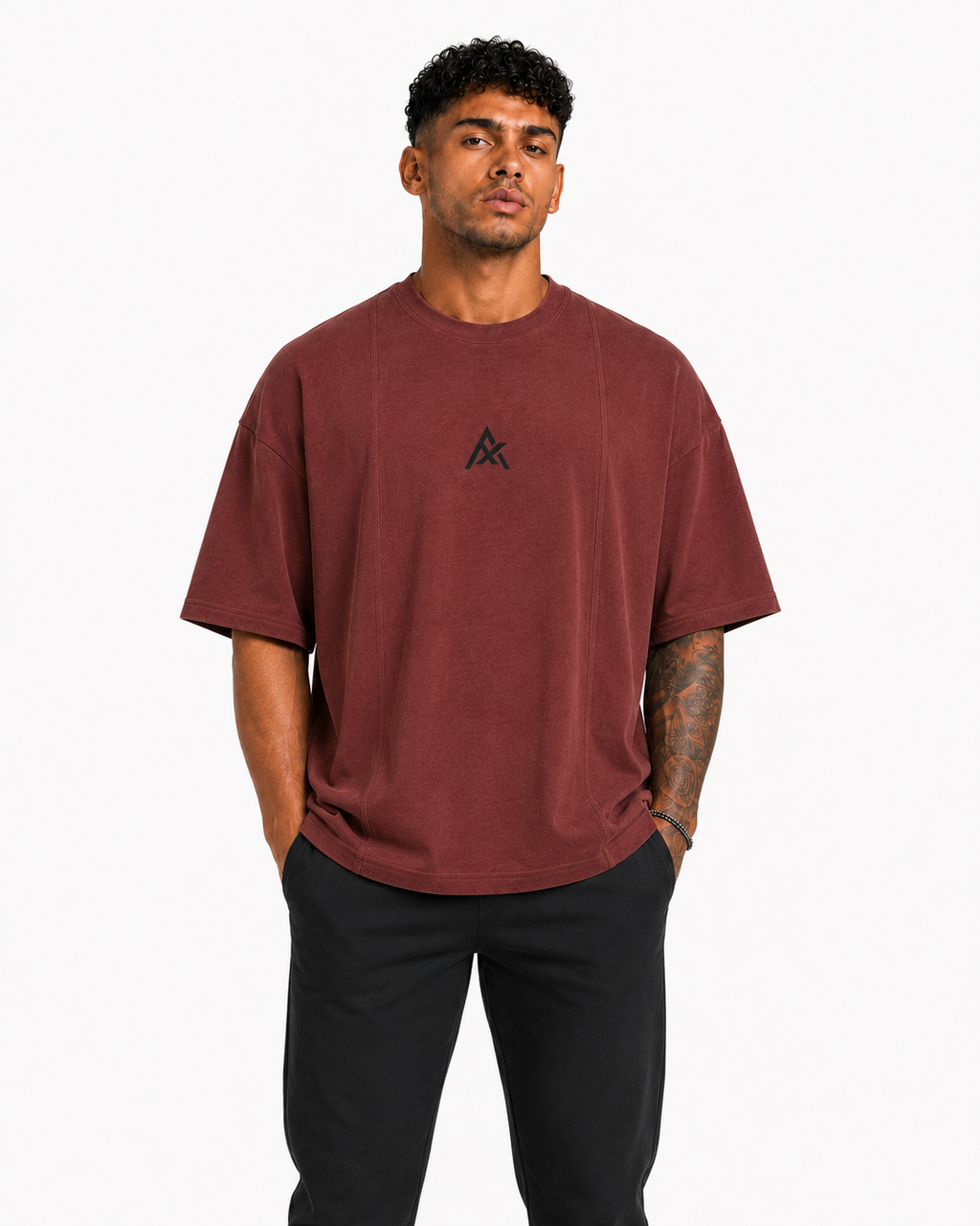 Athlex Oversized T-Shirt – Vintage Maroon