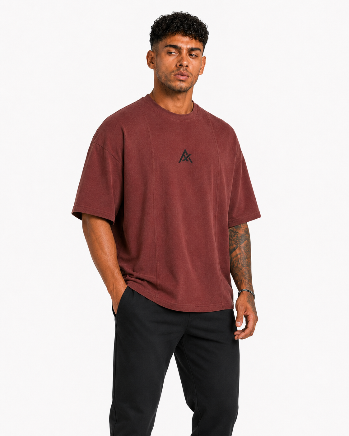 Athlex Oversized T-Shirt – Vintage Maroon