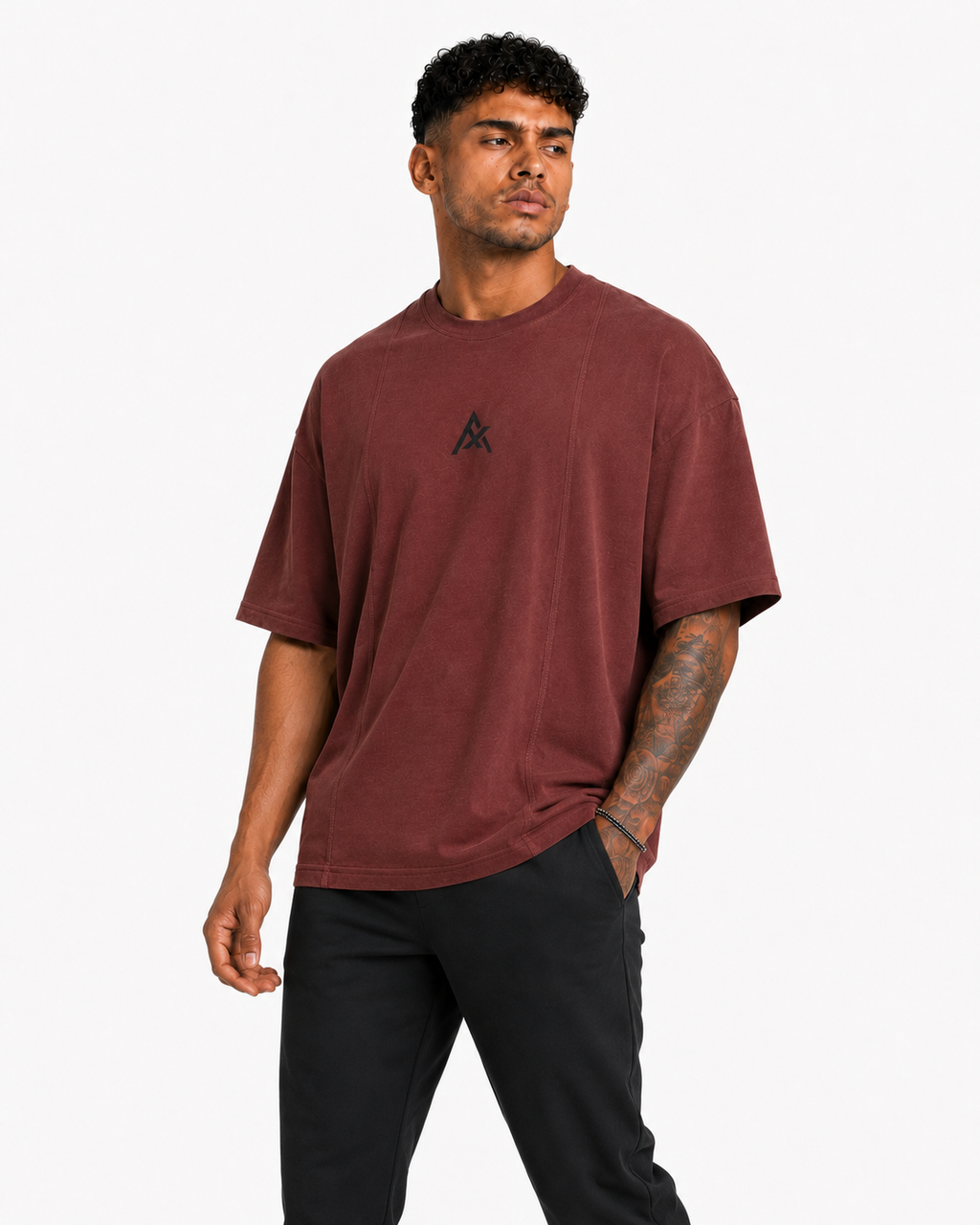 Athlex Oversized T-Shirt – Vintage Maroon