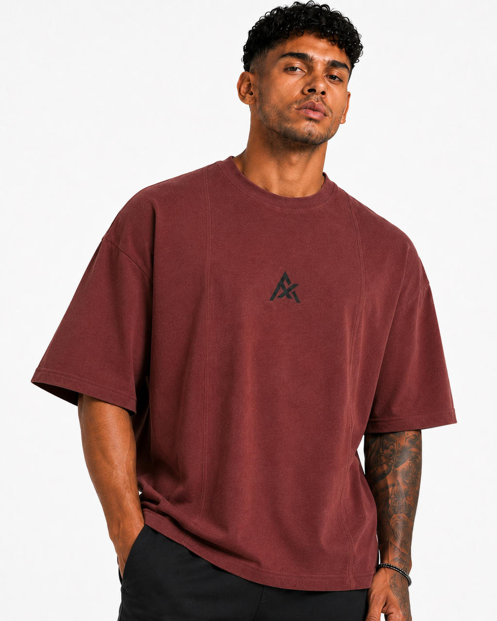 Athlex Oversized T-Shirt – Vintage Maroon