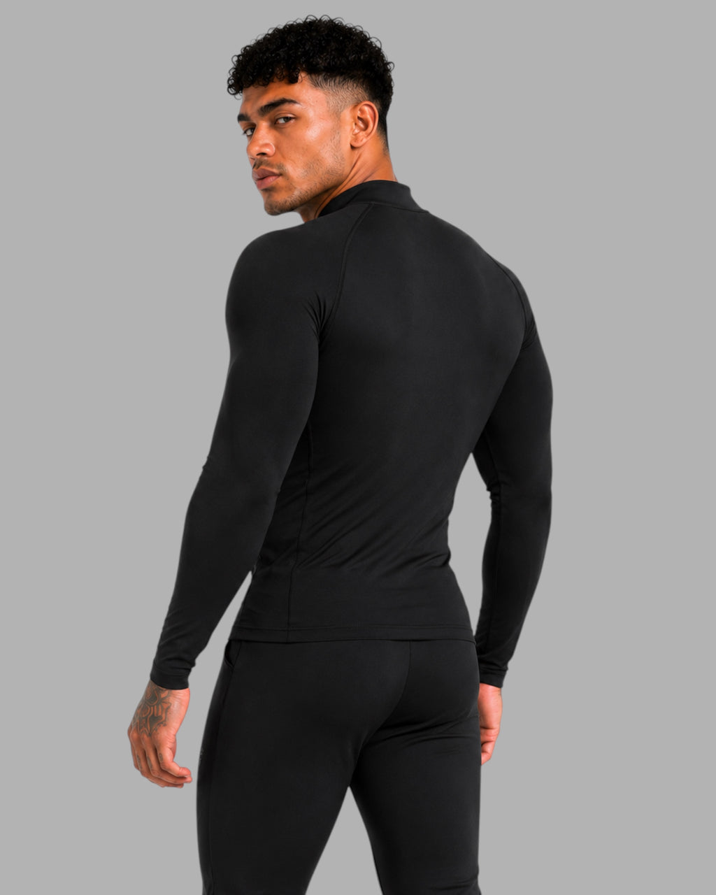 ATHLEX Rage Black Long Sleeve Compression Shirt
