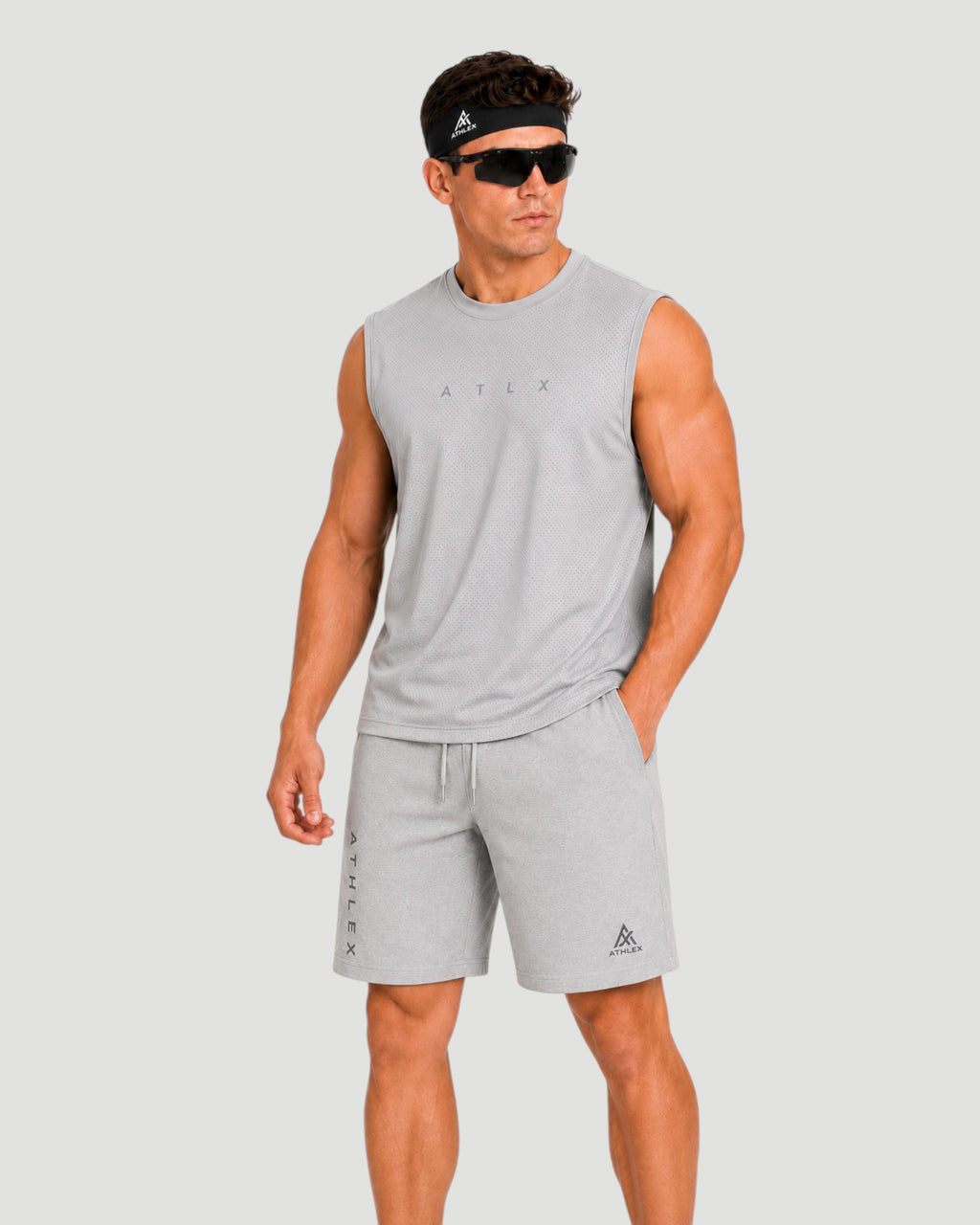 ATHLEX ATLX Moisture-Wicking Sleeveless Tank - Grey