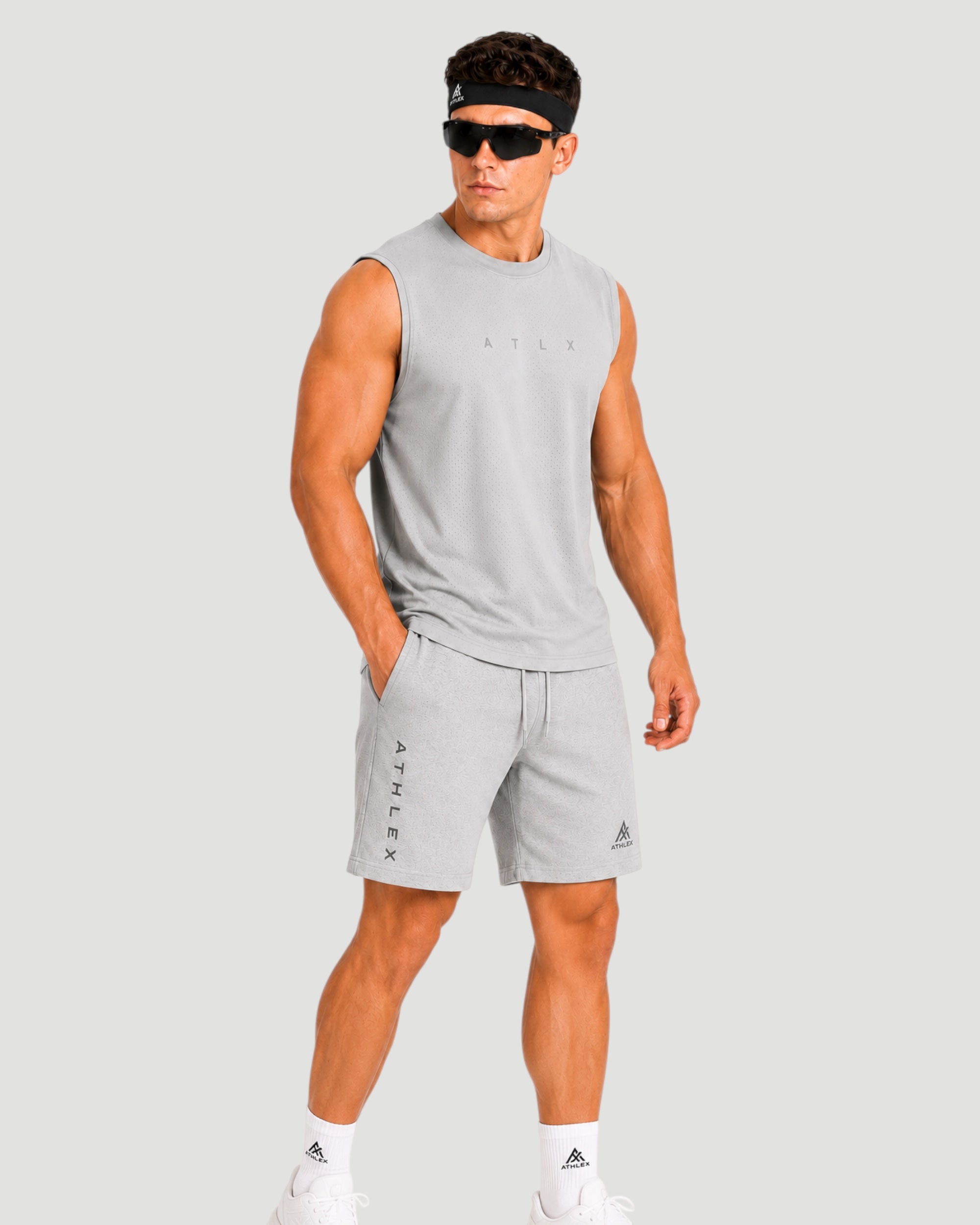 ATHLEX ATLX Moisture-Wicking Sleeveless Tank - Grey