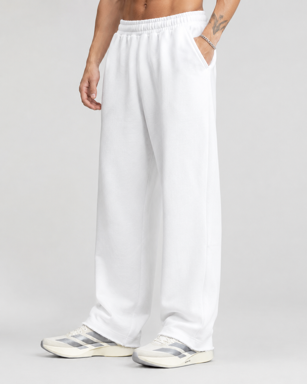 ATHLEX Essential Wide-Leg Training Pants – White