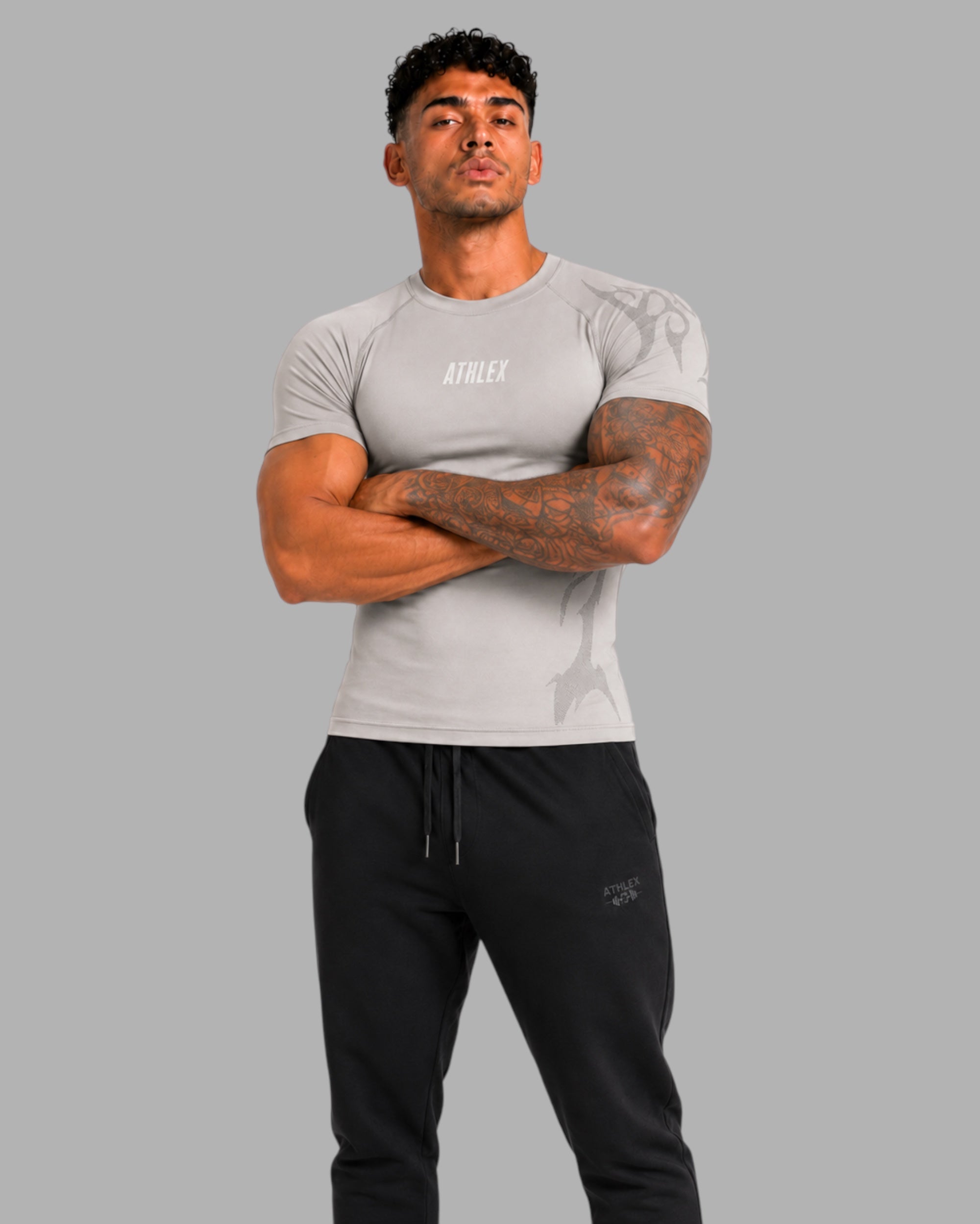 ATHLEX Glory Light Grey Compression Shirt