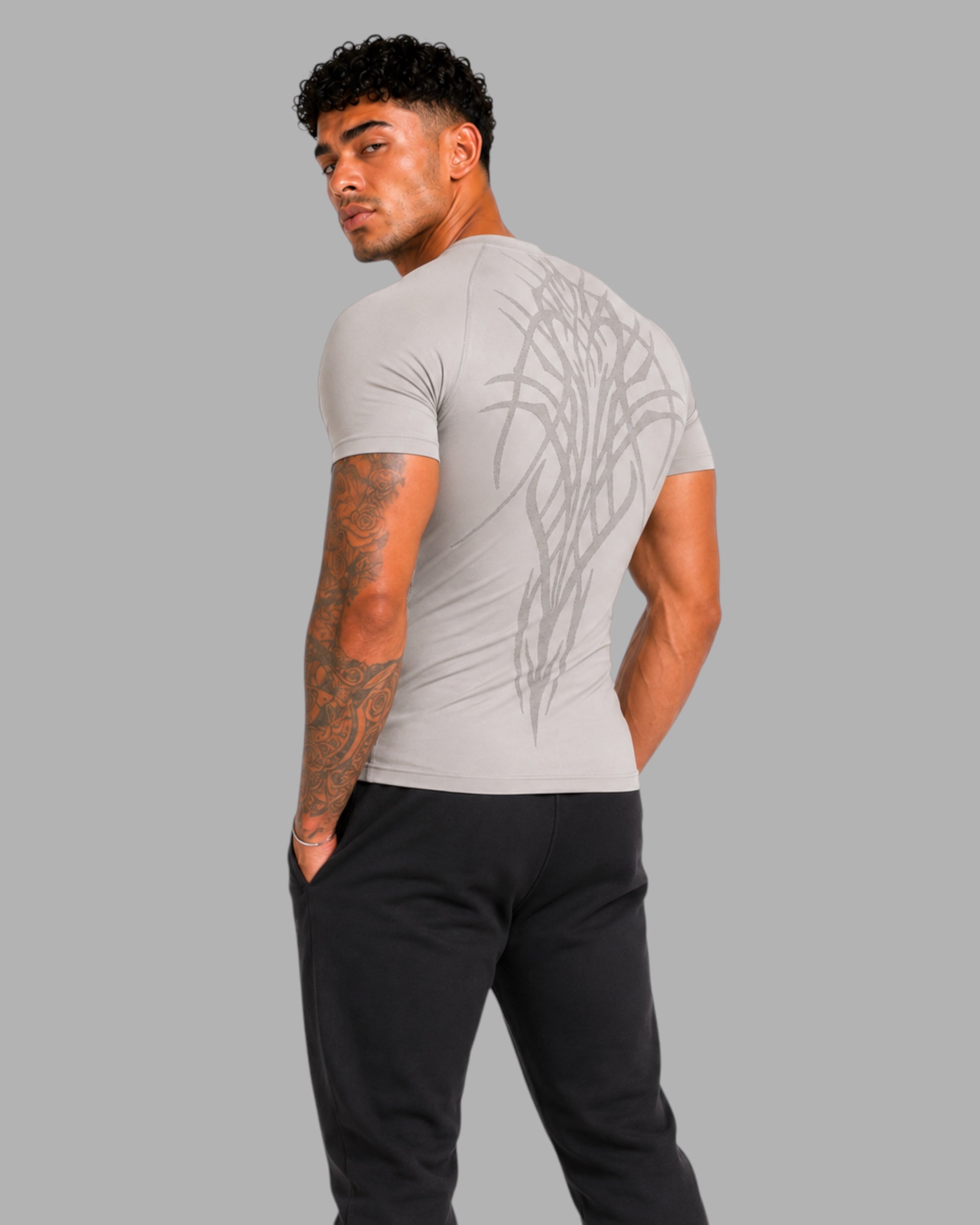 ATHLEX Glory Light Grey Compression Shirt
