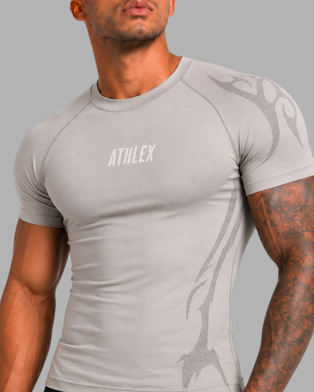 ATHLEX Glory Light Grey Compression Shirt