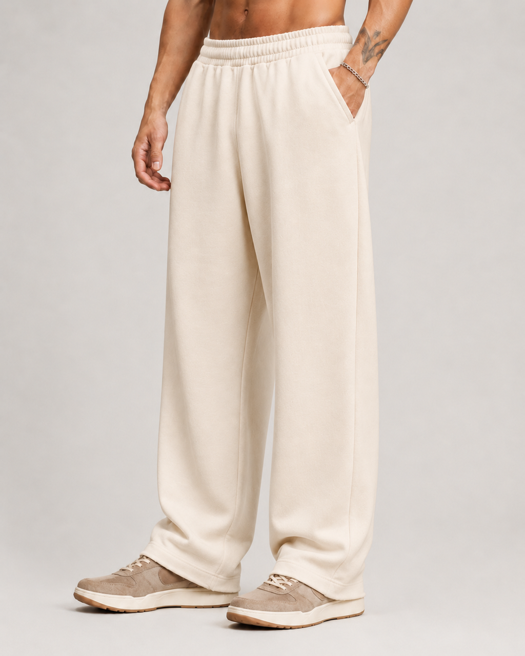 ATHLEX CloudSoft Wide-Leg Sweatpants – Ivory