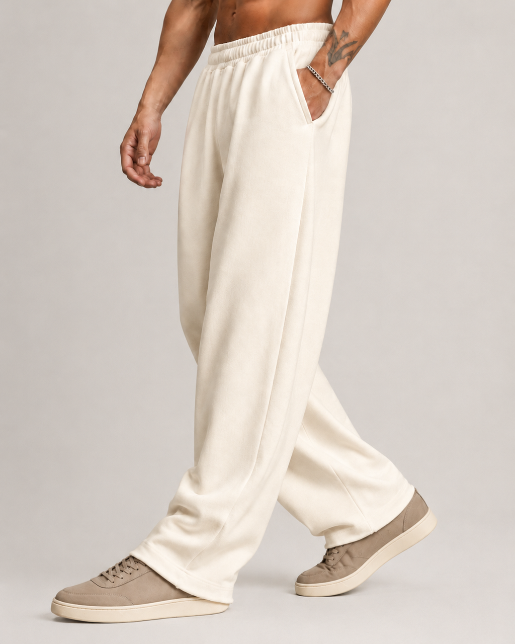 ATHLEX CloudSoft Wide-Leg Sweatpants – Ivory