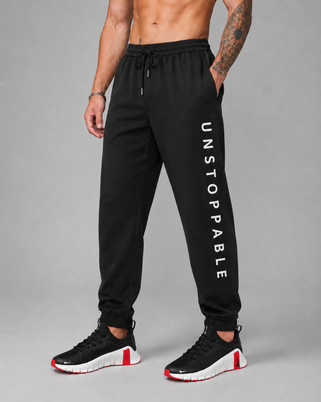 ATHLEX Unstoppable Quick-Dry Performance Joggers – Jet Black