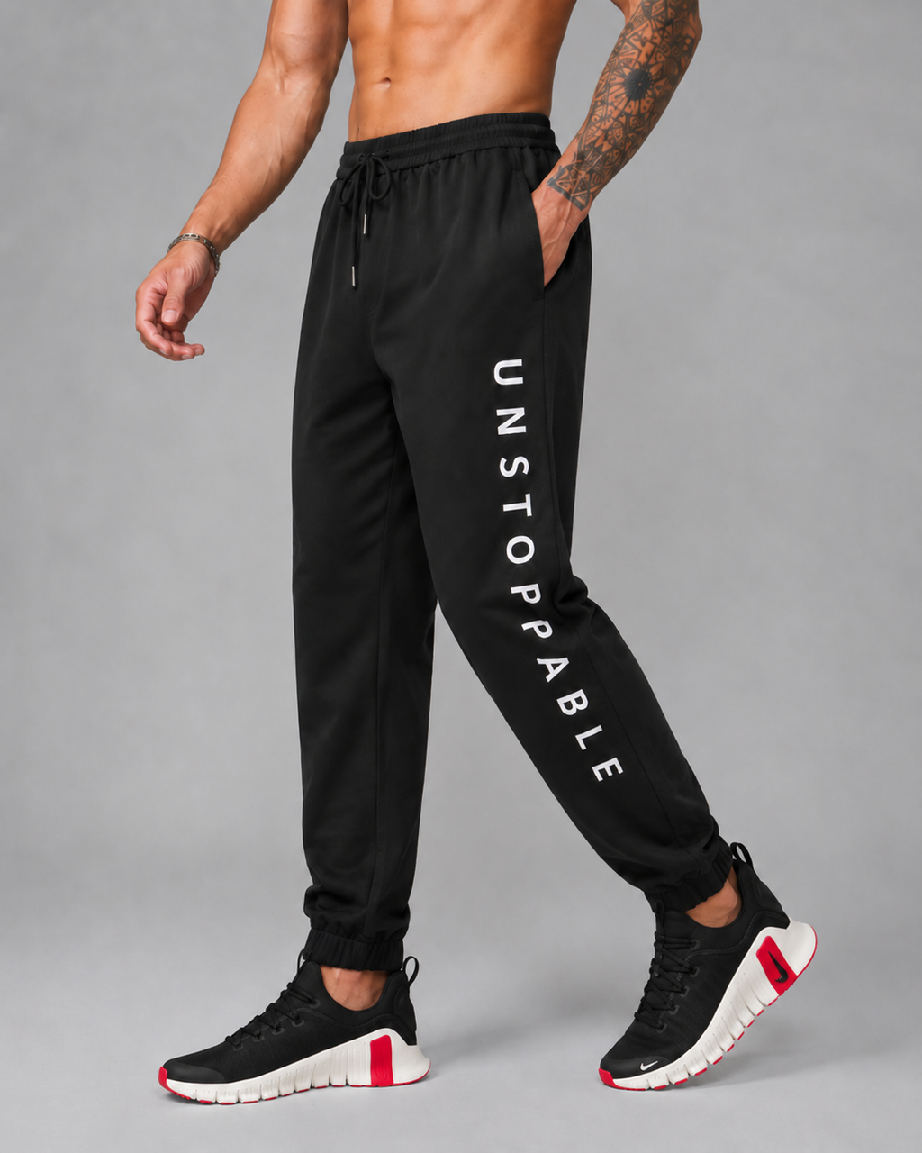 ATHLEX Unstoppable Quick-Dry Performance Joggers – Jet Black