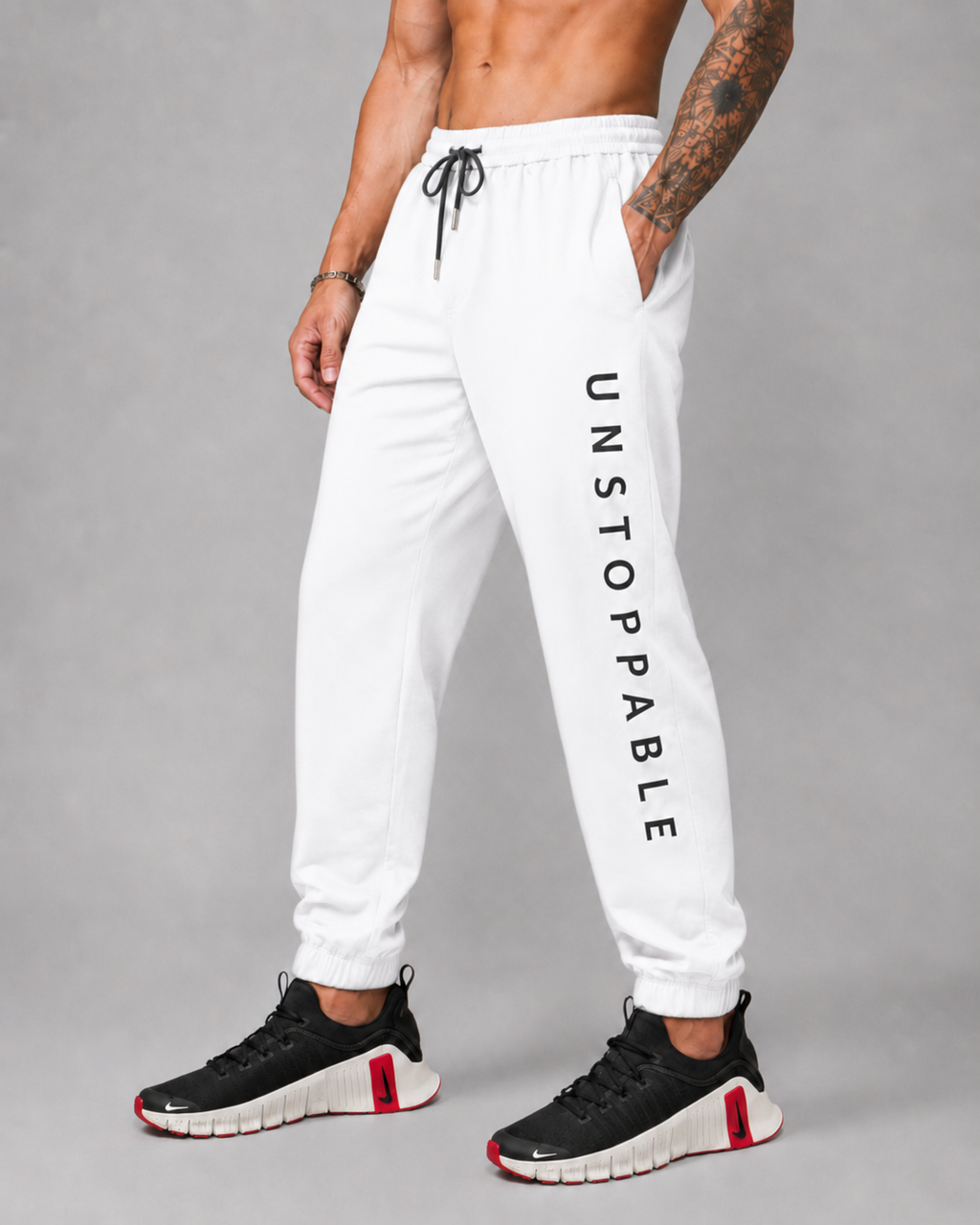 ATHLEX Unstoppable Quick-Dry Performance Joggers – Arctic White