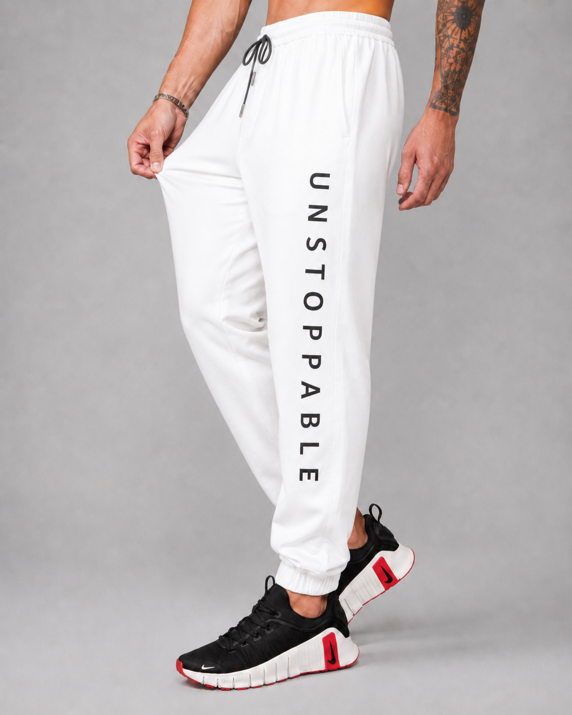 ATHLEX Unstoppable Quick-Dry Performance Joggers – Arctic White