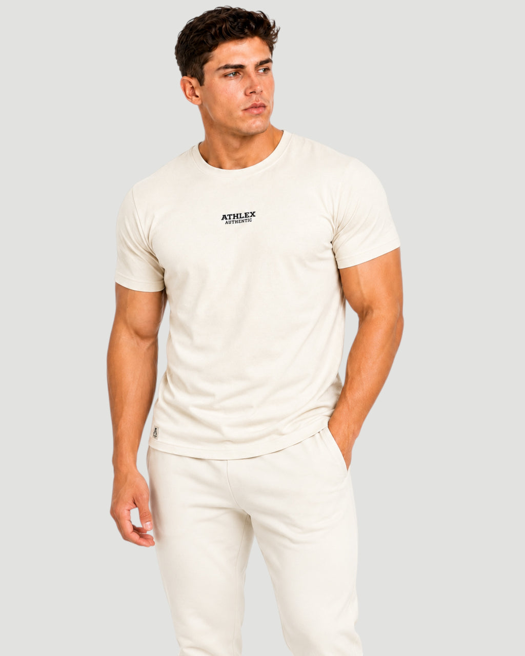 Athlex Authentic Cream Cotton T-Shirt