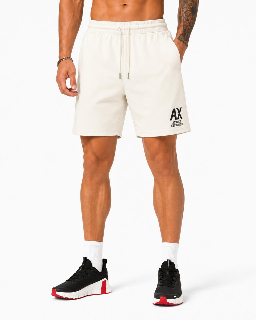 ATHLEX Authentic Core Training Shorts – Ivory