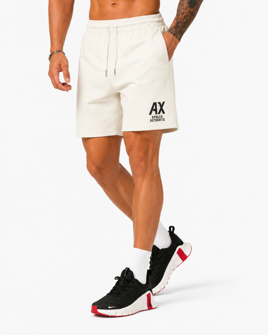 ATHLEX Authentic Core Training Shorts – Ivory