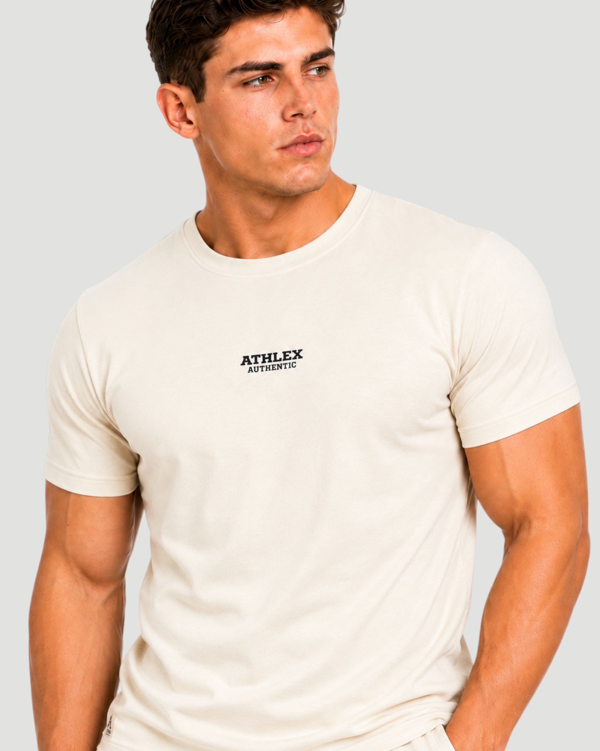 Athlex Authentic Cream Cotton T-Shirt