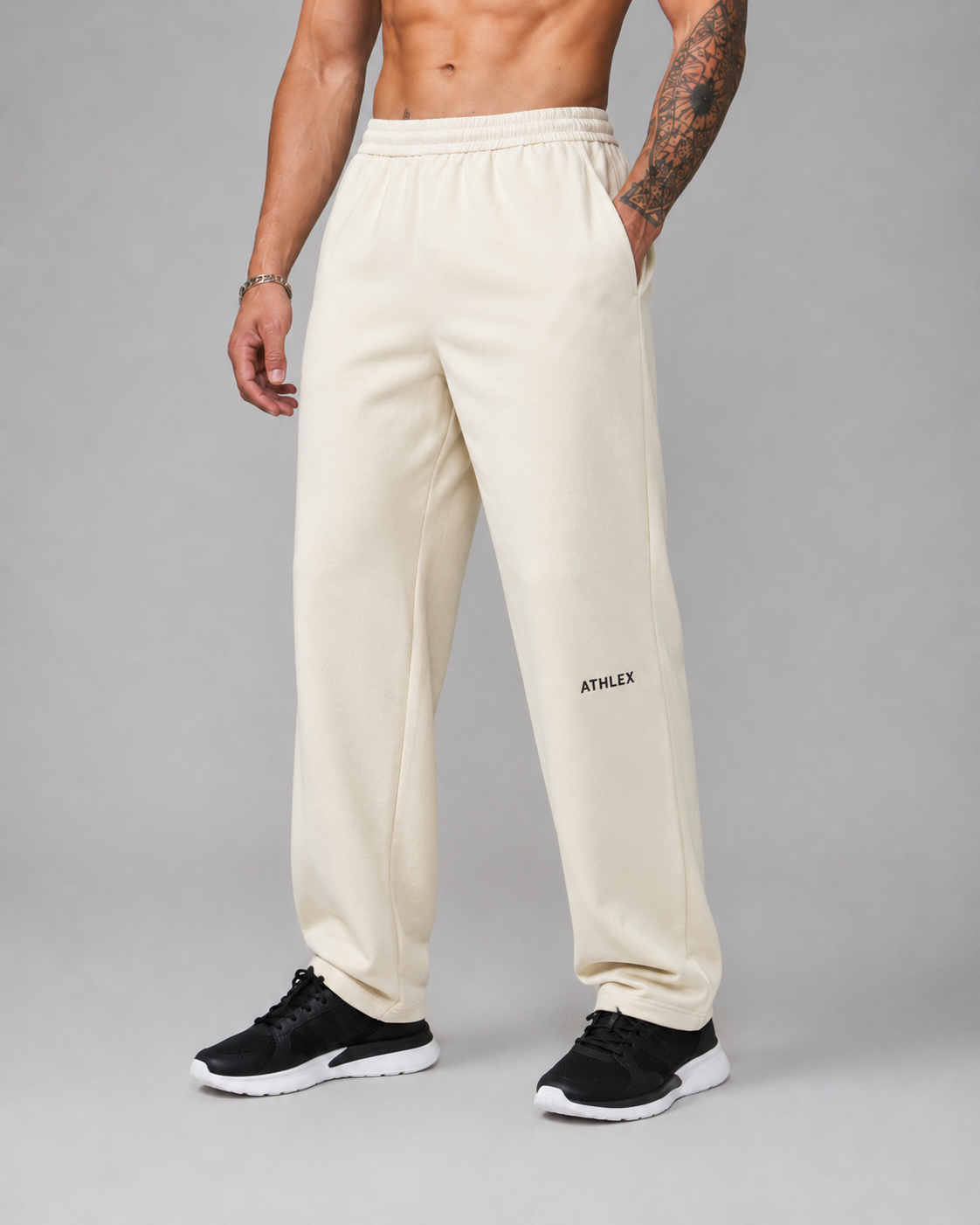 ATHLEX EssentialFlow Relaxed Sweatpants – Cream