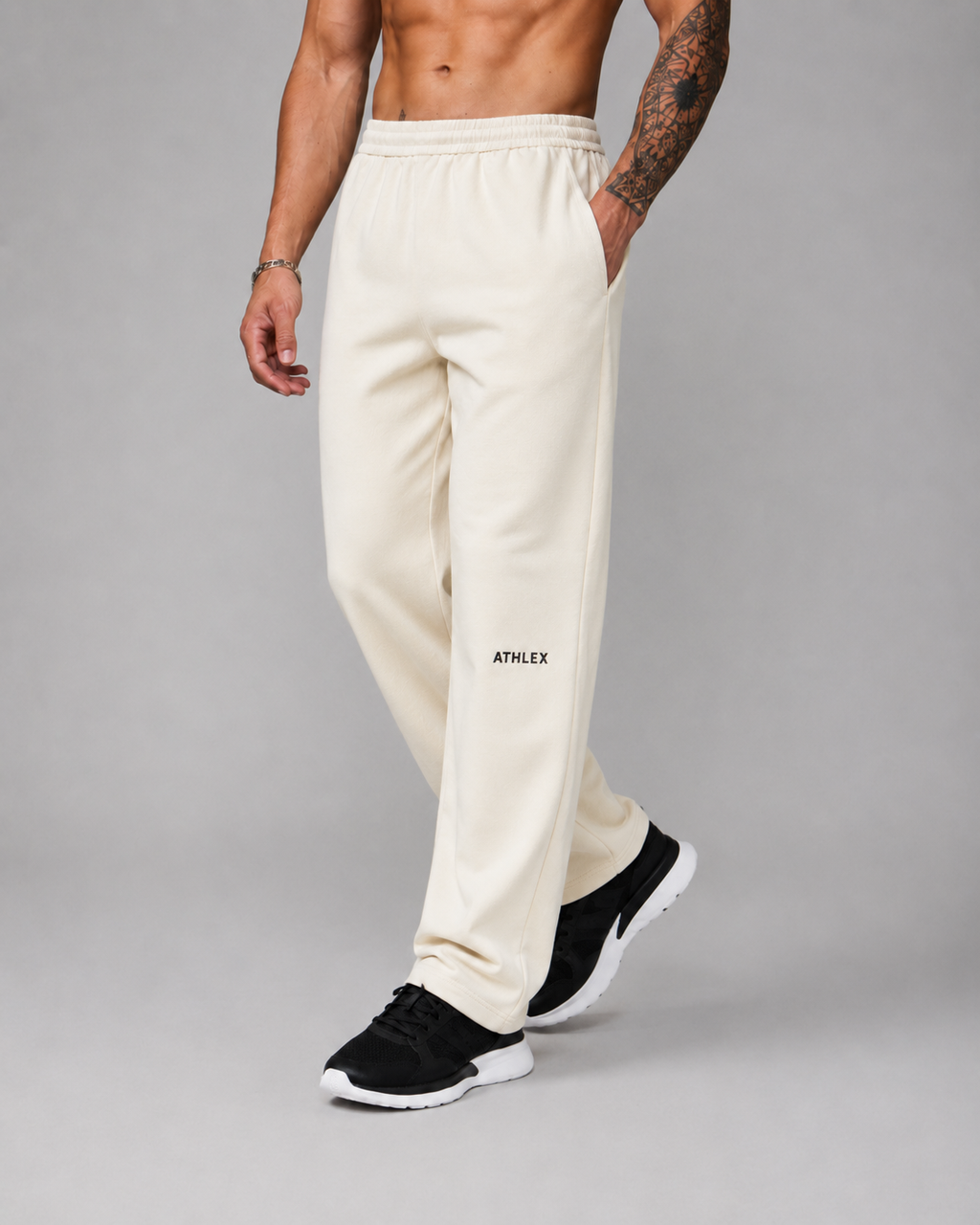 ATHLEX EssentialFlow Relaxed Sweatpants – Cream