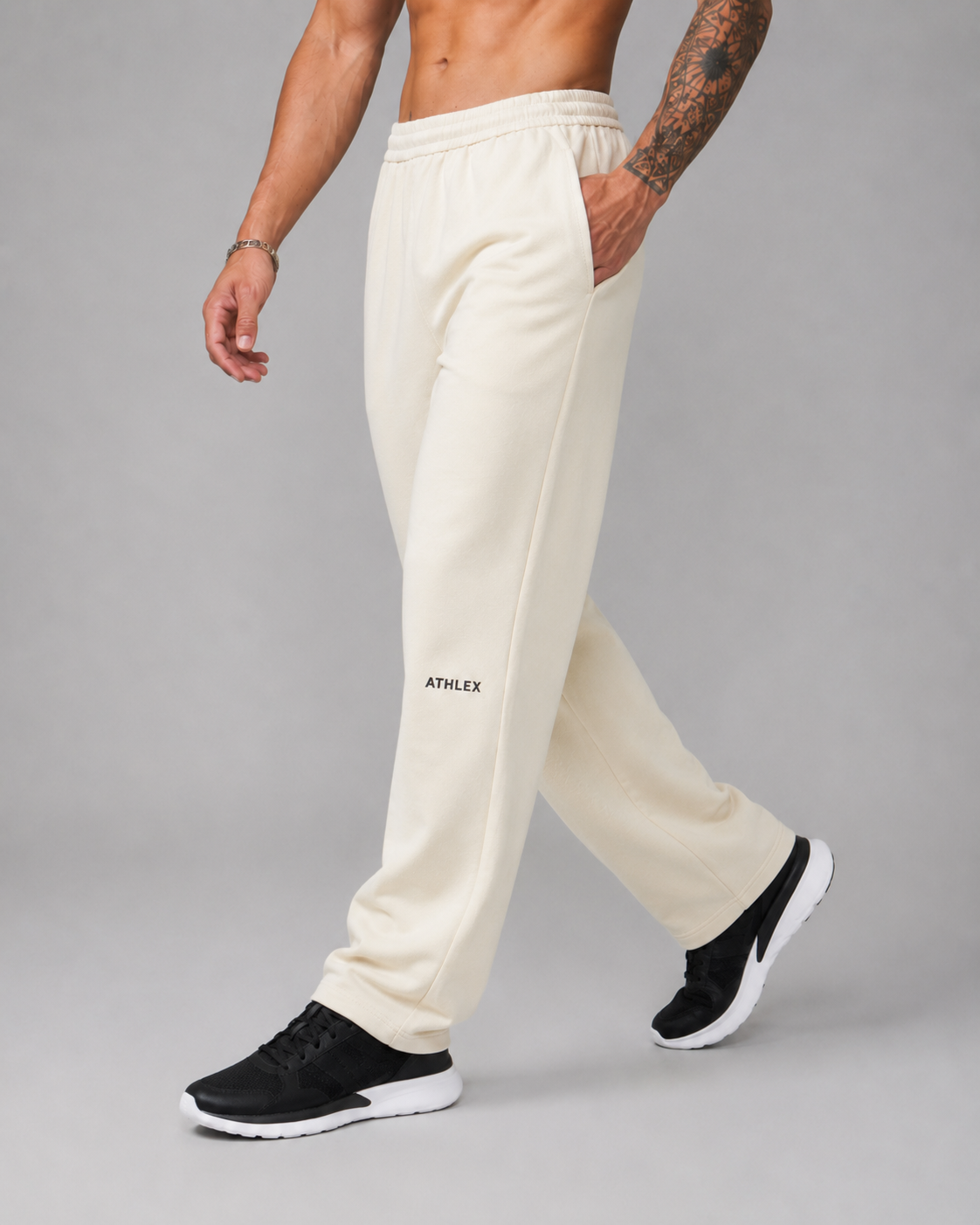ATHLEX EssentialFlow Relaxed Sweatpants – Cream