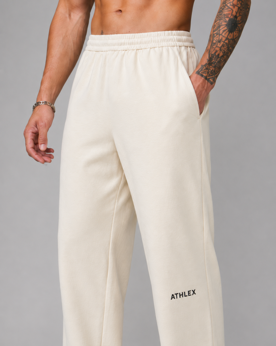 ATHLEX EssentialFlow Relaxed Sweatpants – Cream