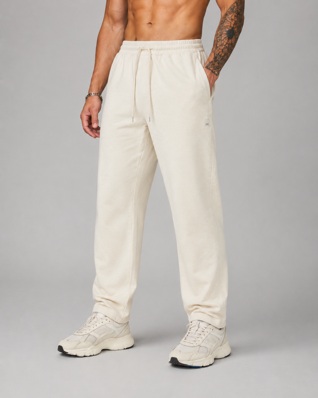ATHLEX Everyday Comfort Straight-Leg Sweatpants – Natural Cream