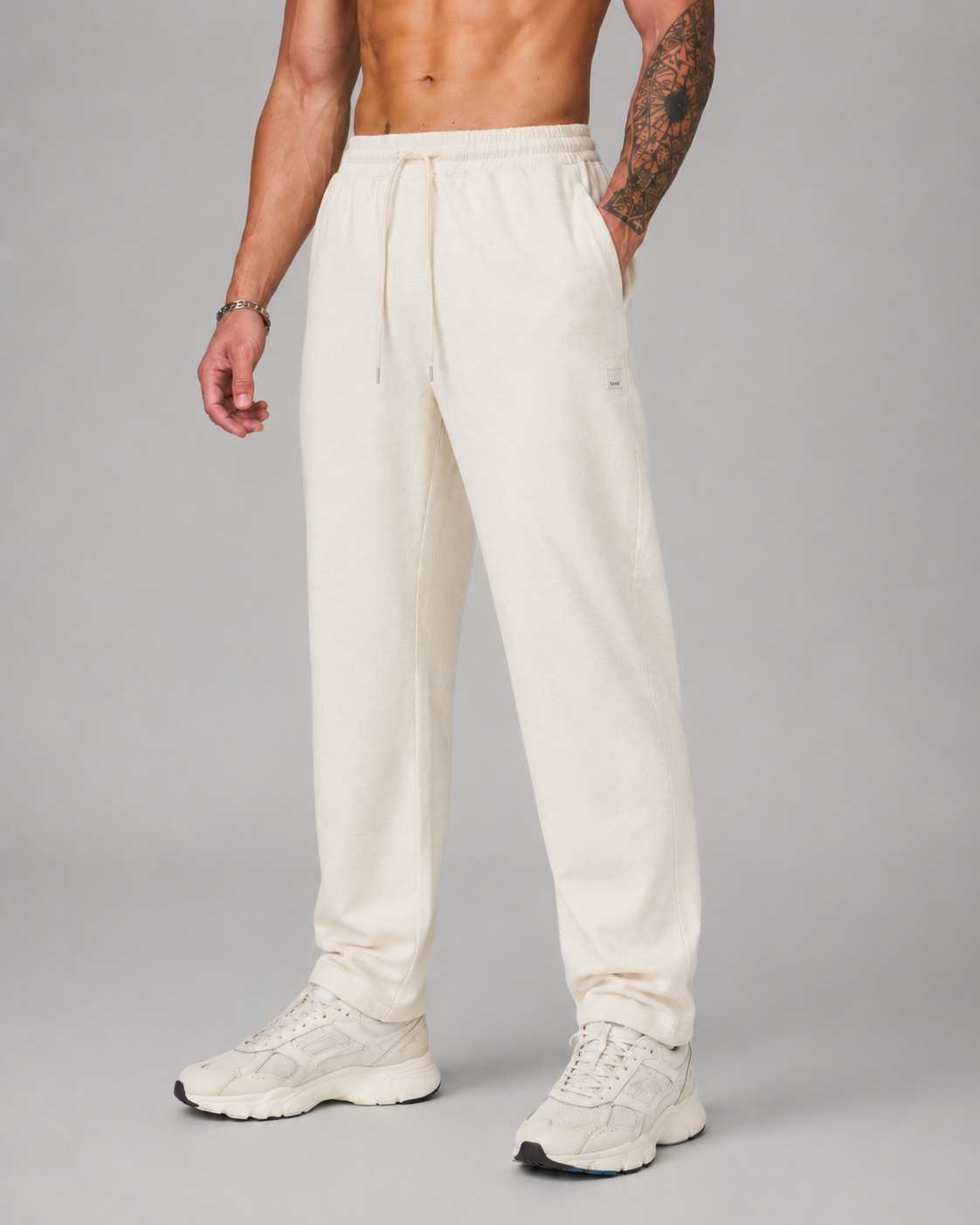 ATHLEX Everyday Comfort Straight-Leg Sweatpants – Natural Cream