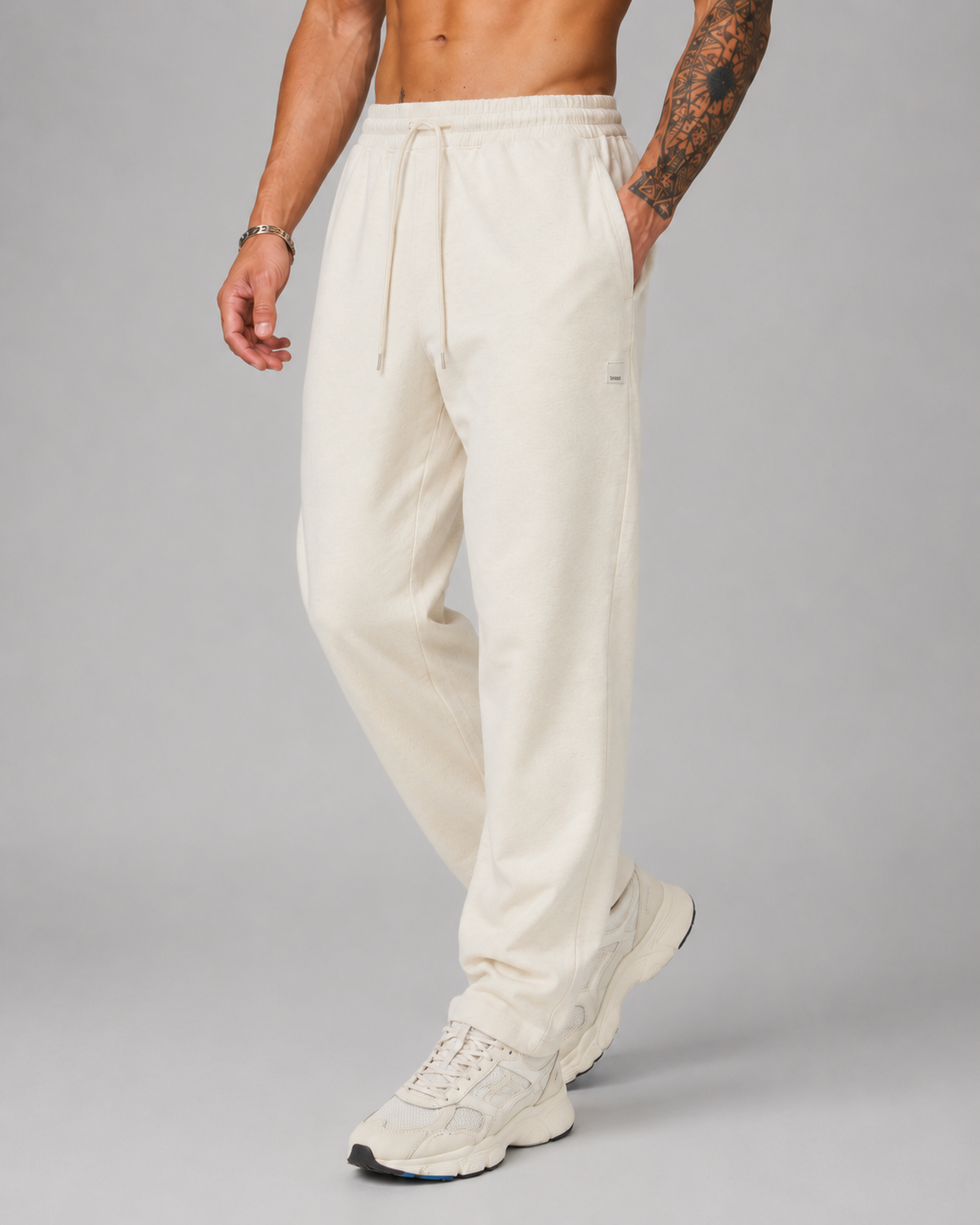 ATHLEX Everyday Comfort Straight-Leg Sweatpants – Natural Cream
